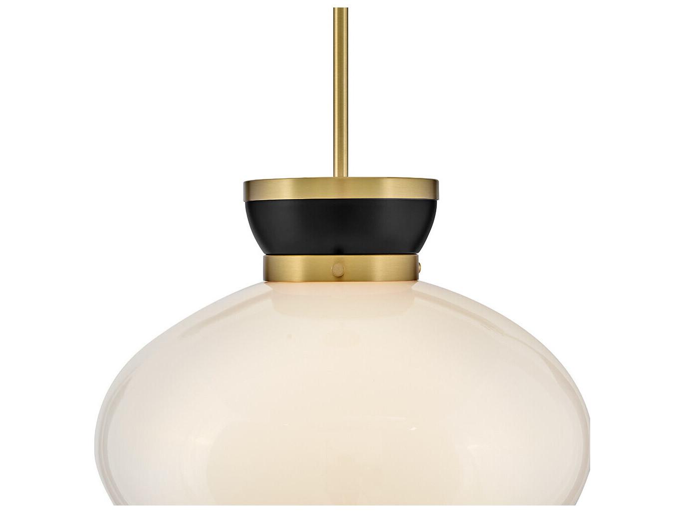 Lark Living Lucy 1-Light Black Lacquered Brass Pendant