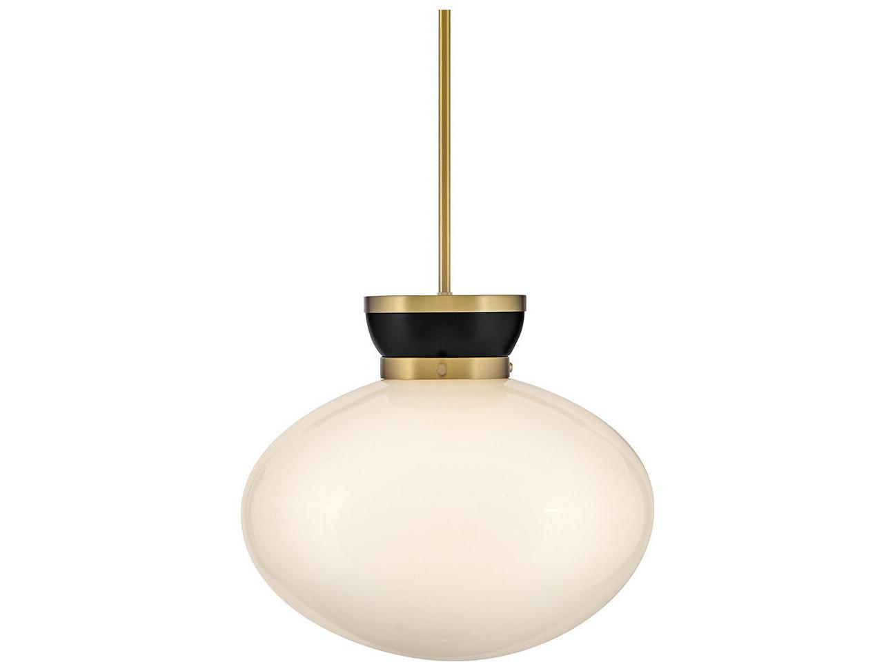 Lark Living Lucy 1-Light Black Lacquered Brass Pendant