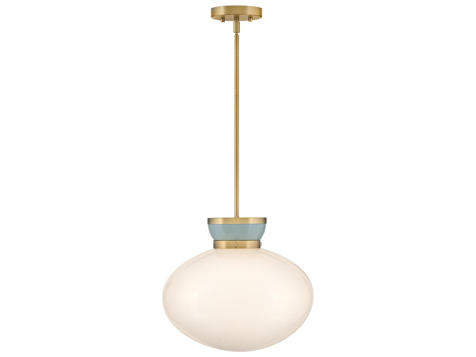 Lark Living Lucy 1-Light Lacquered Brass Seafoam Pendant