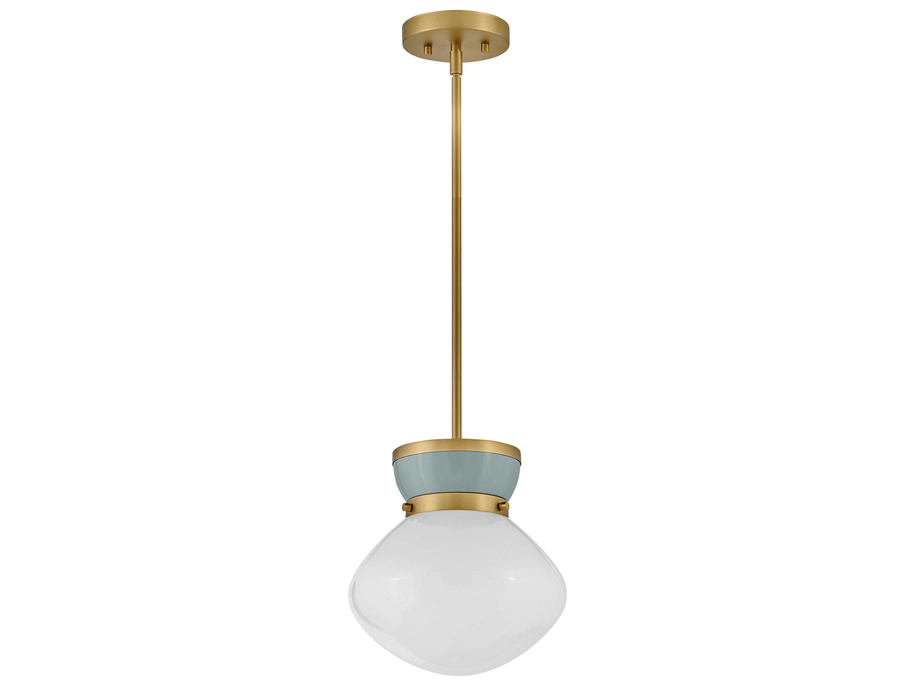 Lark Living Lucy 1-Light Lacquered Brass Seafoam Green Mini Pendant