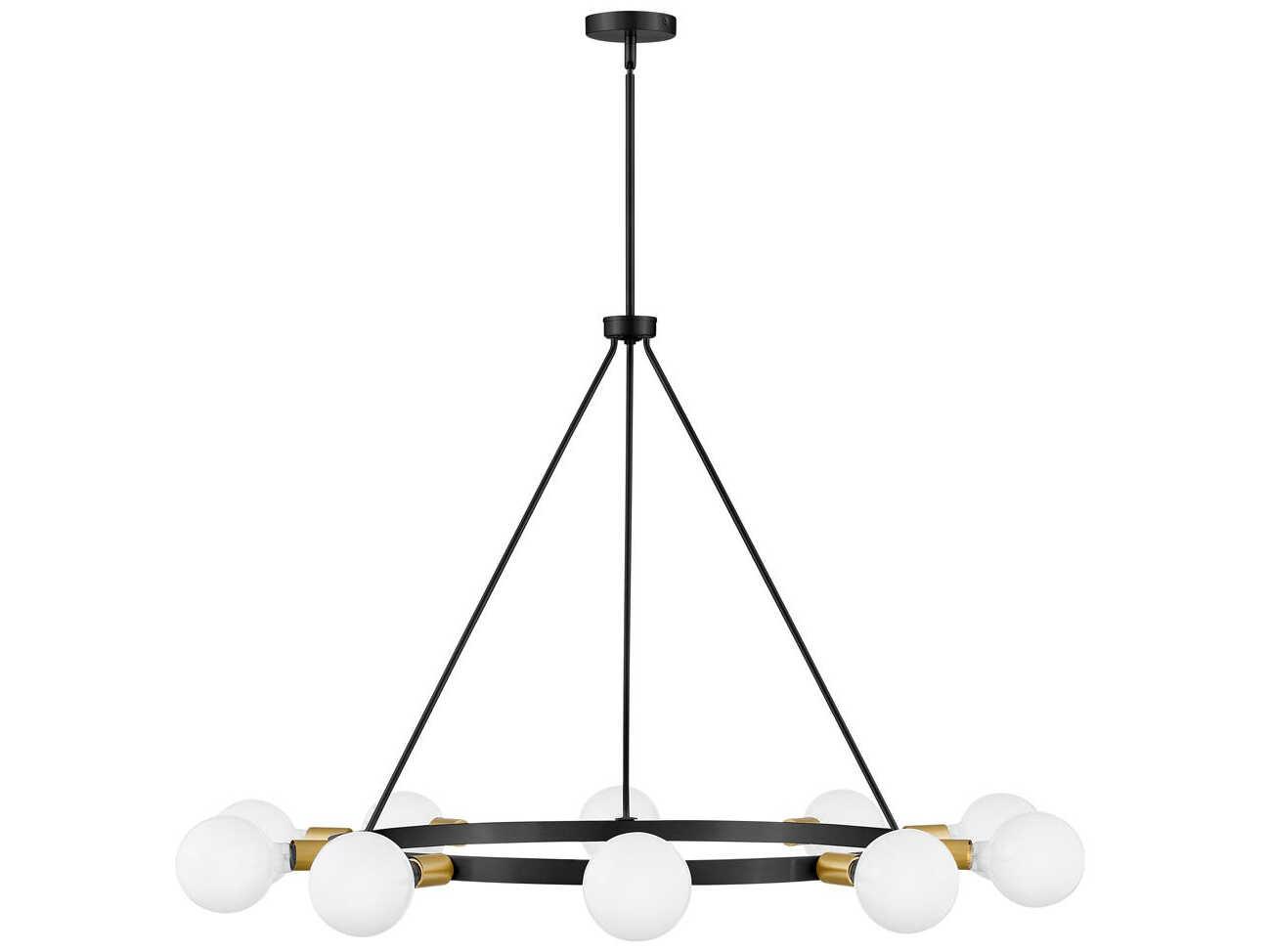 Lark Living Orla 10-Light Black Lacquered Brass Chandelier