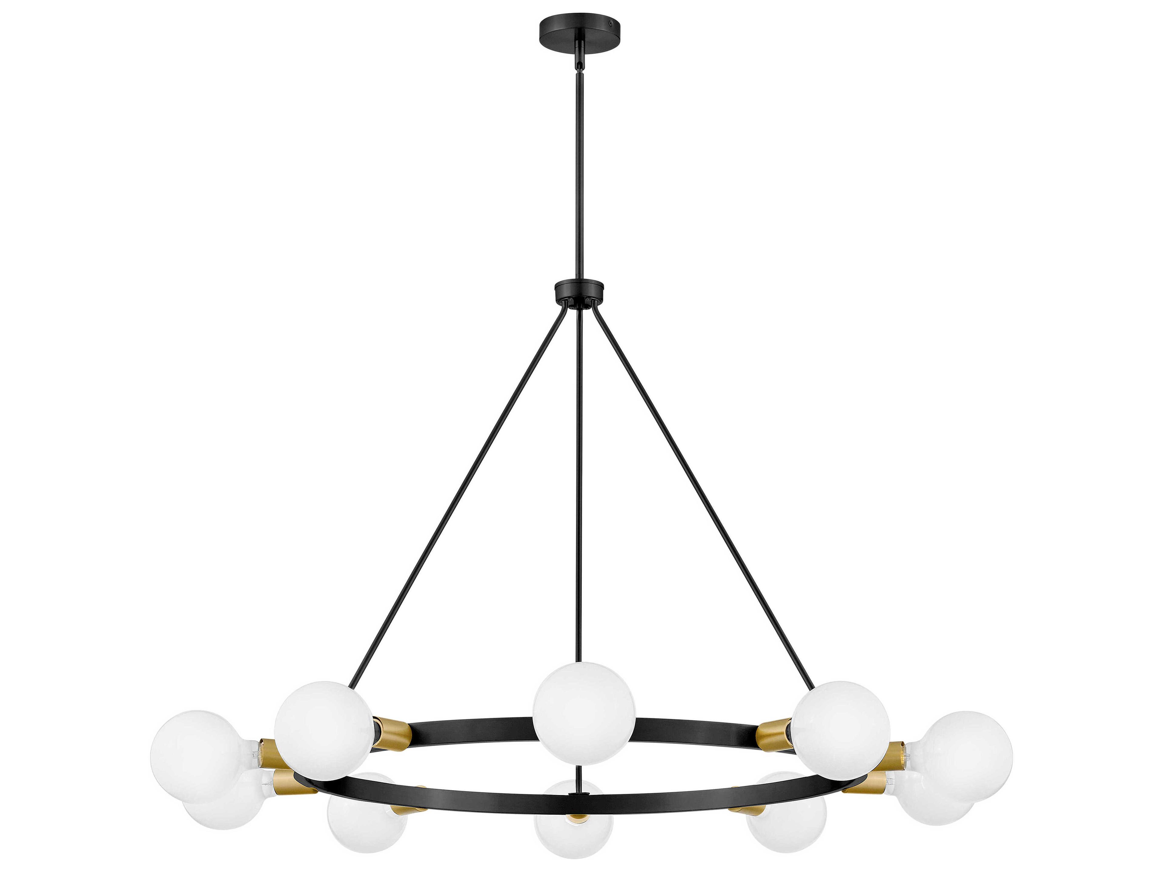 Lark Living Orla 10-Light Black Lacquered Brass Chandelier