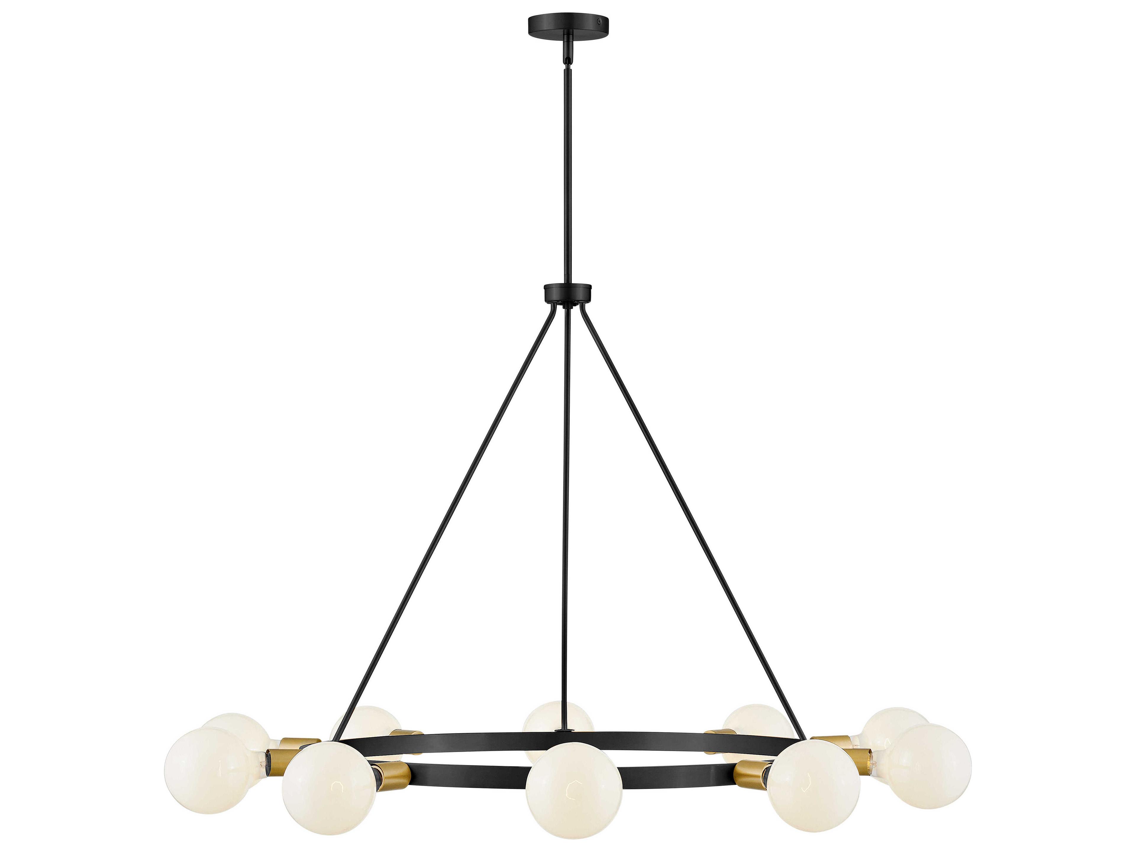 Lark Living Orla 10-Light Black Lacquered Brass Chandelier