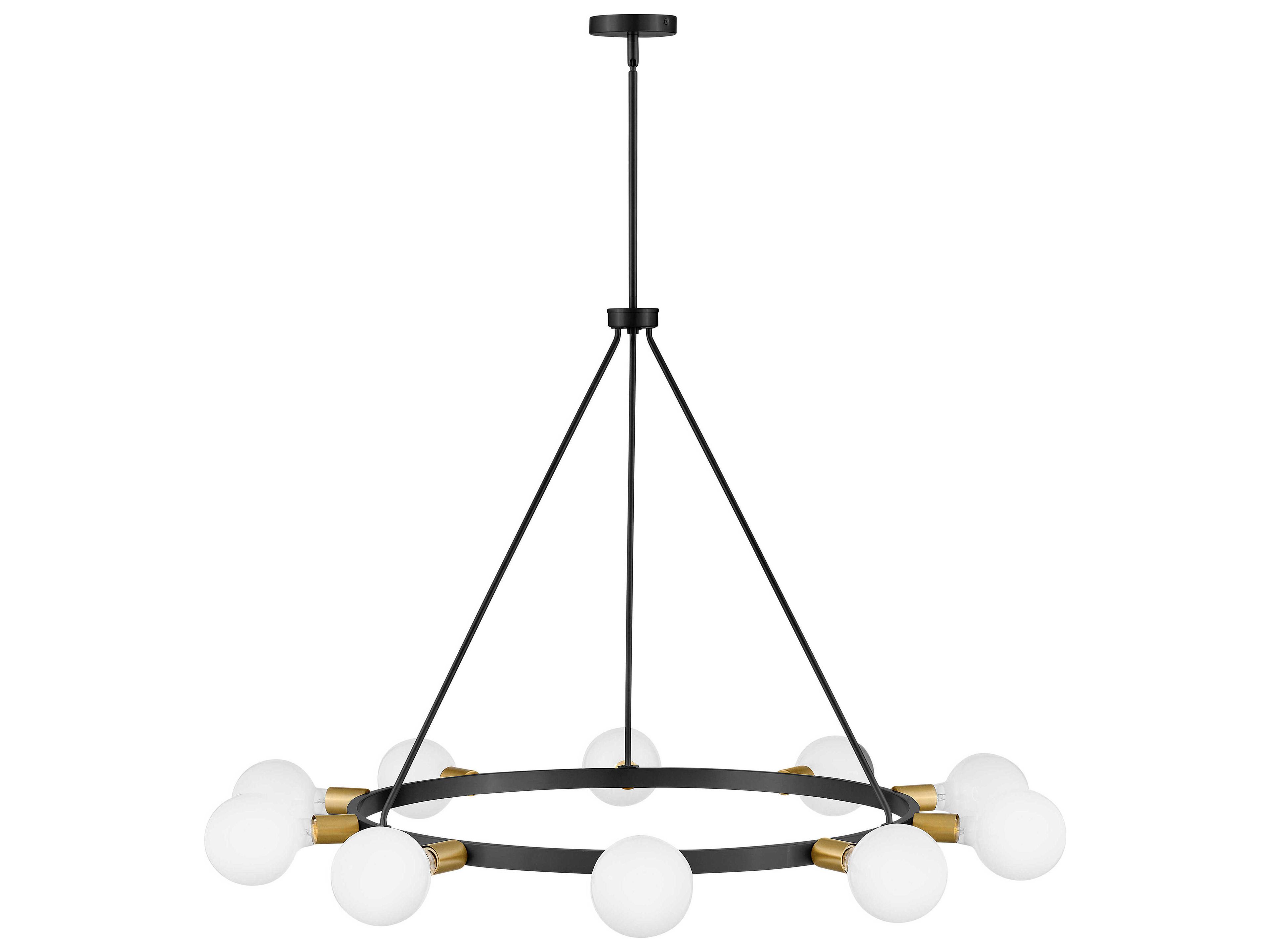 Lark Living Orla 10-Light Black Lacquered Brass Chandelier