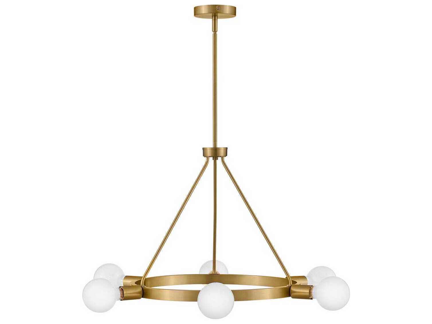 Lark Living Orla 6-Light Lacquered Brass Chandelier