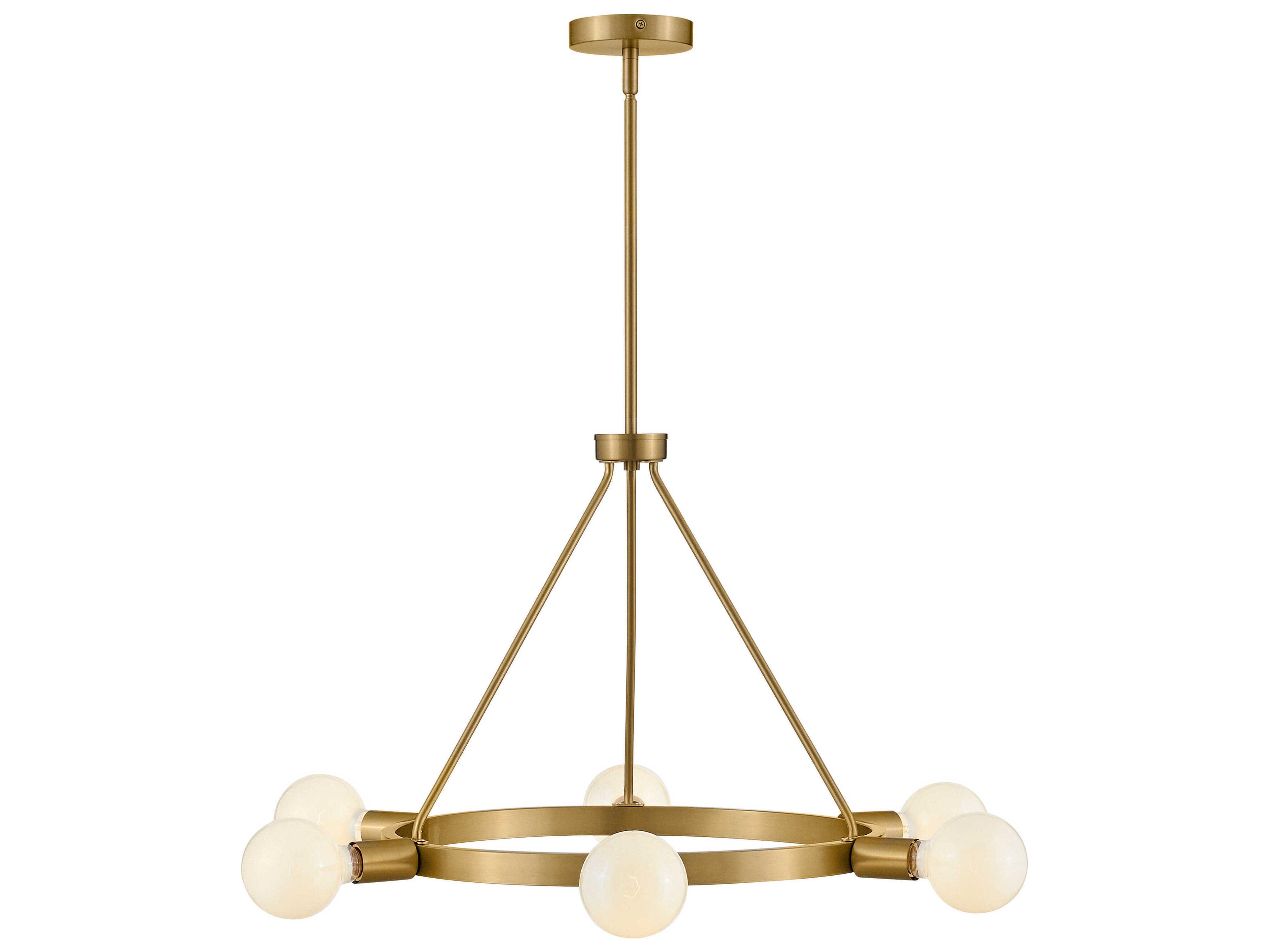 Lark Living Orla 6-Light Lacquered Brass Chandelier