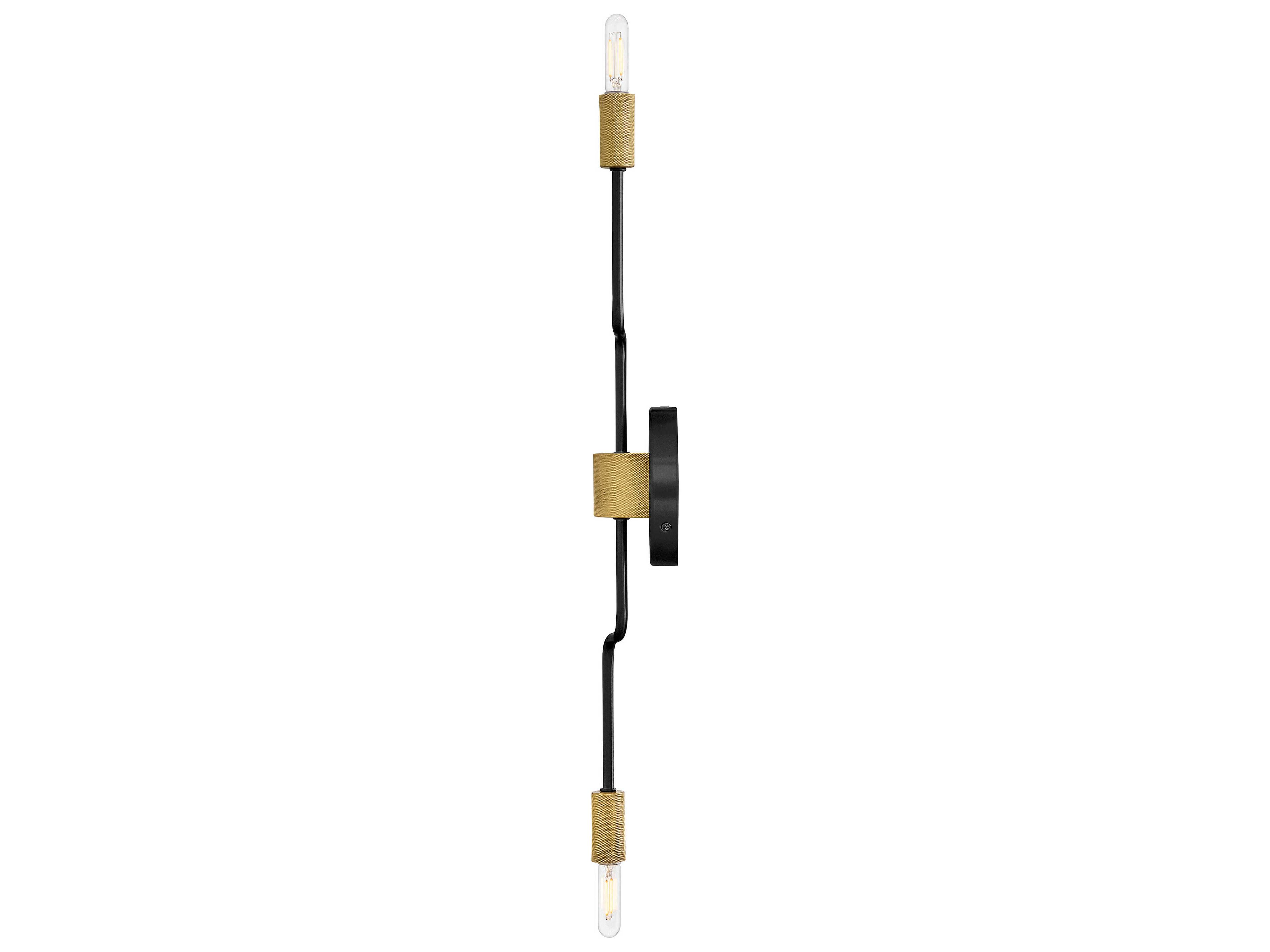 Lark Living Austen 2-Light Black Lacquered Brass Wall Sconce