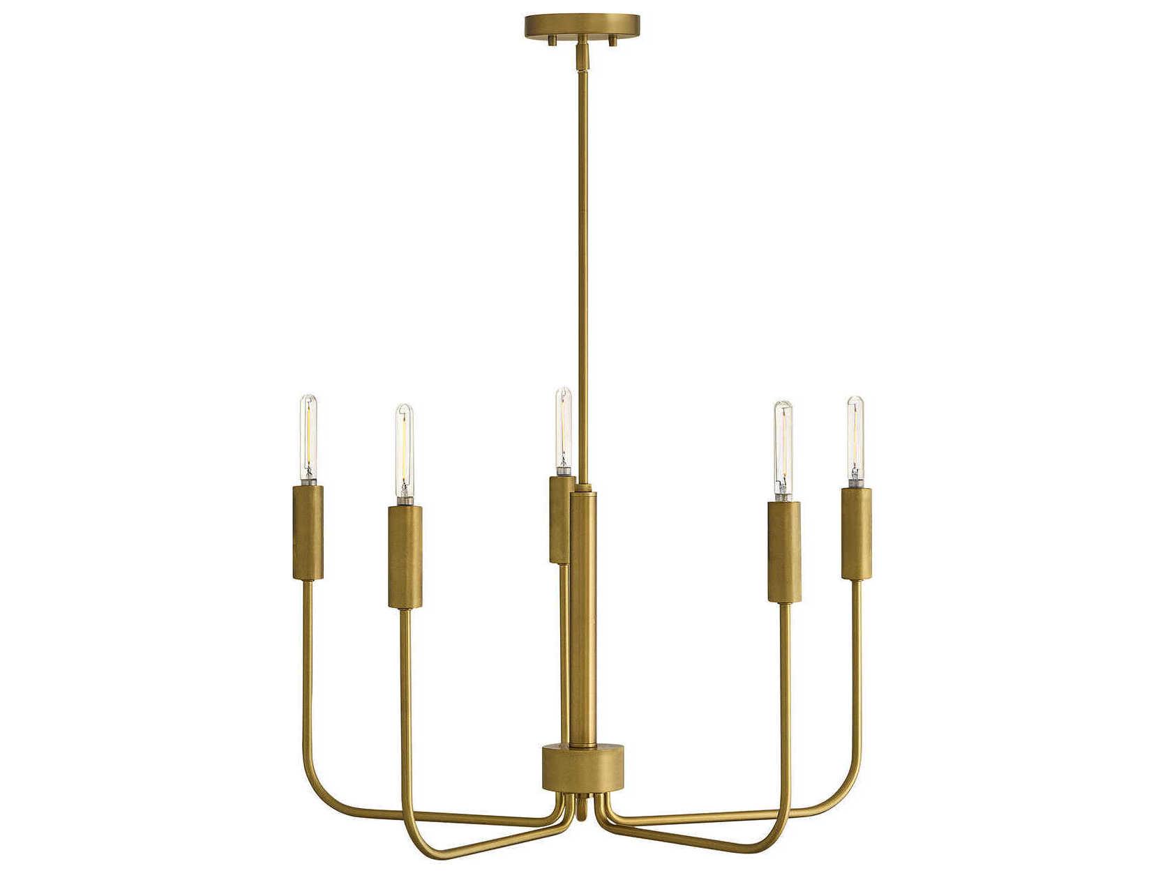 Lark Living Austen 5-Light Lacquered Brass Candelabra Chandelier