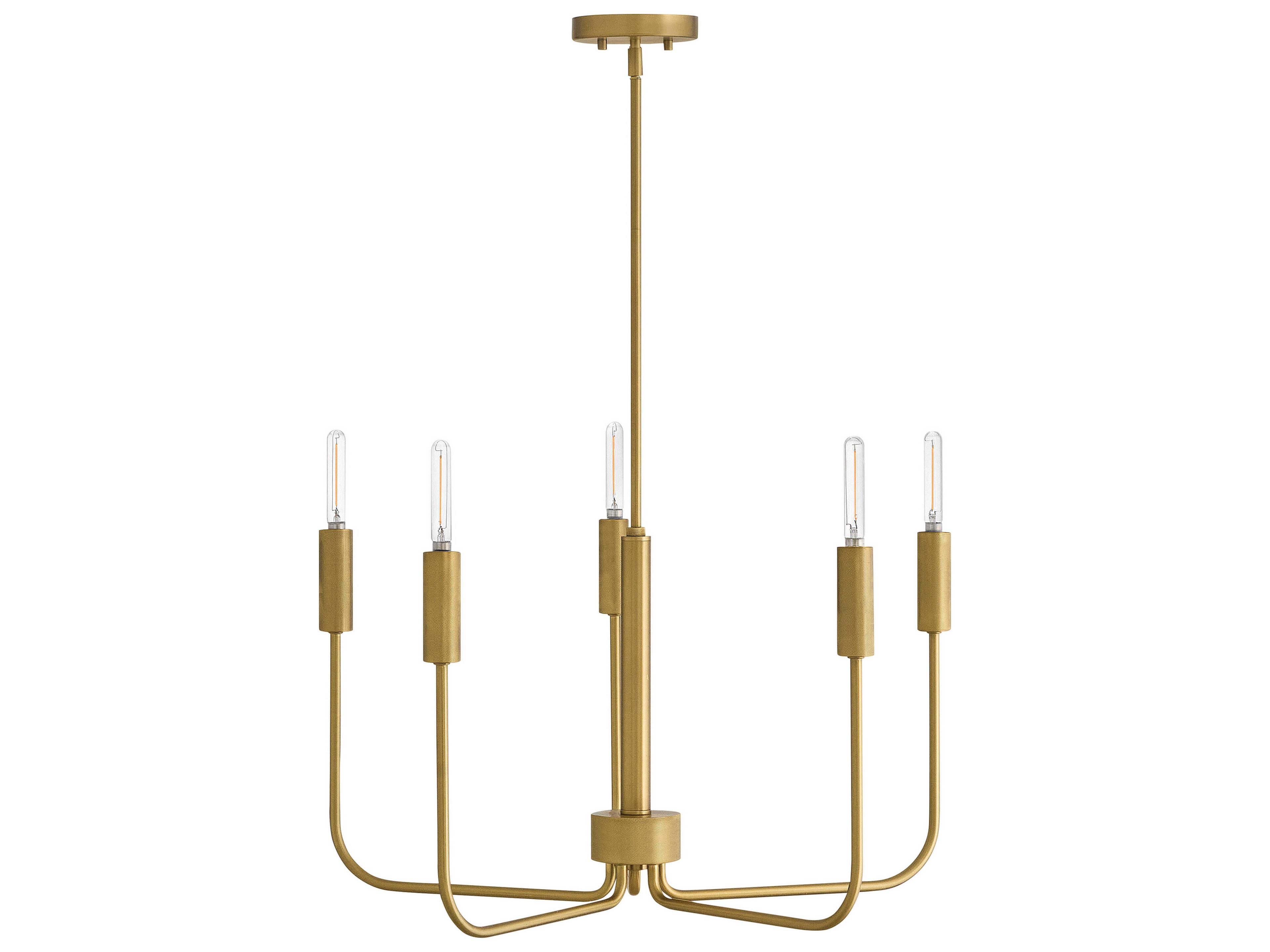 Lark Living Austen 5-Light Lacquered Brass Candelabra Chandelier