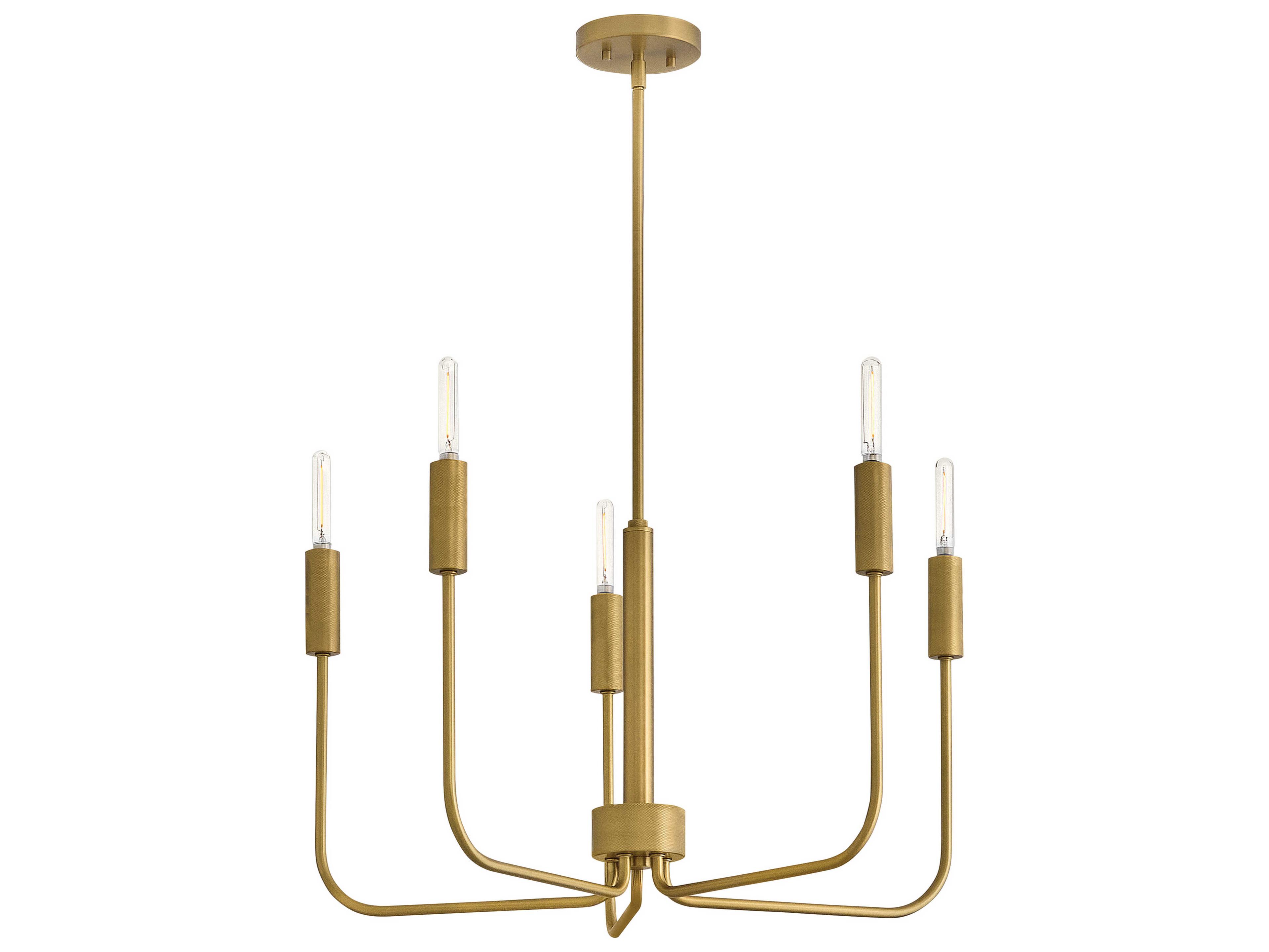 Lark Living Austen 5-Light Lacquered Brass Candelabra Chandelier