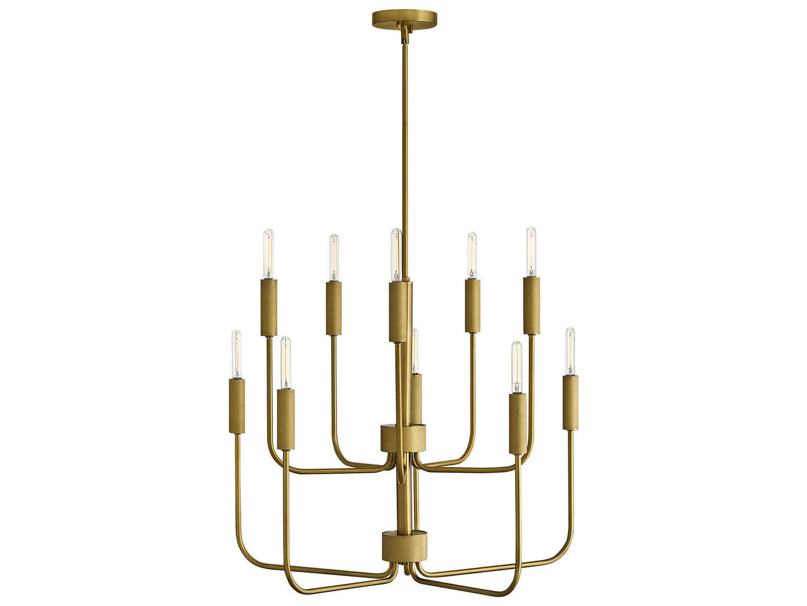 Lark Living Austen 10-Light Lacquered Brass Candelabra Chandelier