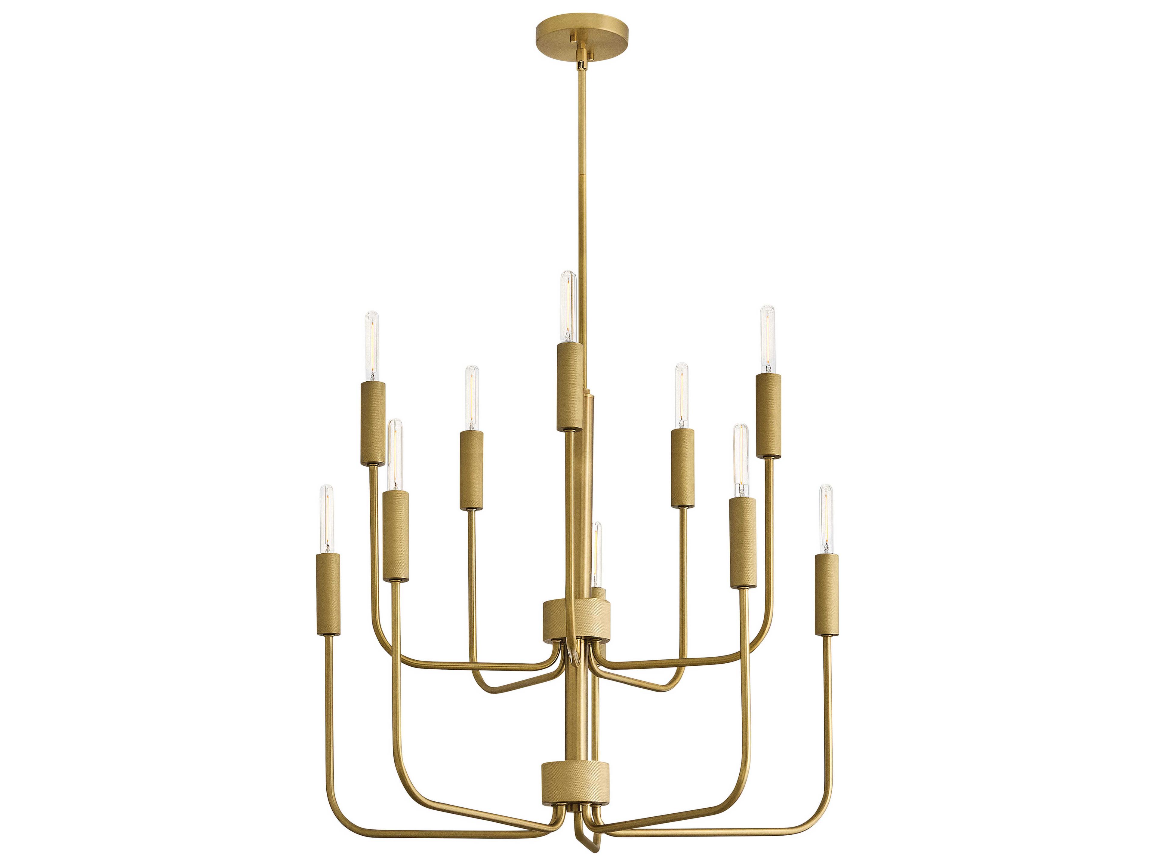 Lark Living Austen 10-Light Lacquered Brass Candelabra Chandelier