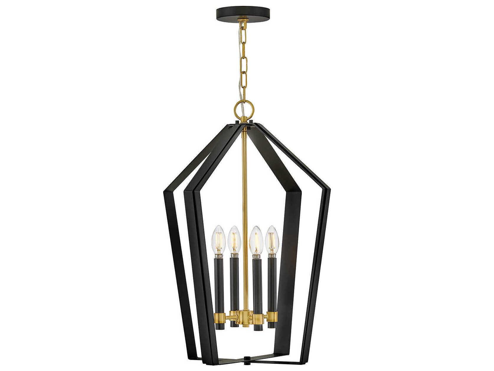 Lark Living Sammi 4-Light Black Lacquered Brass Pendant