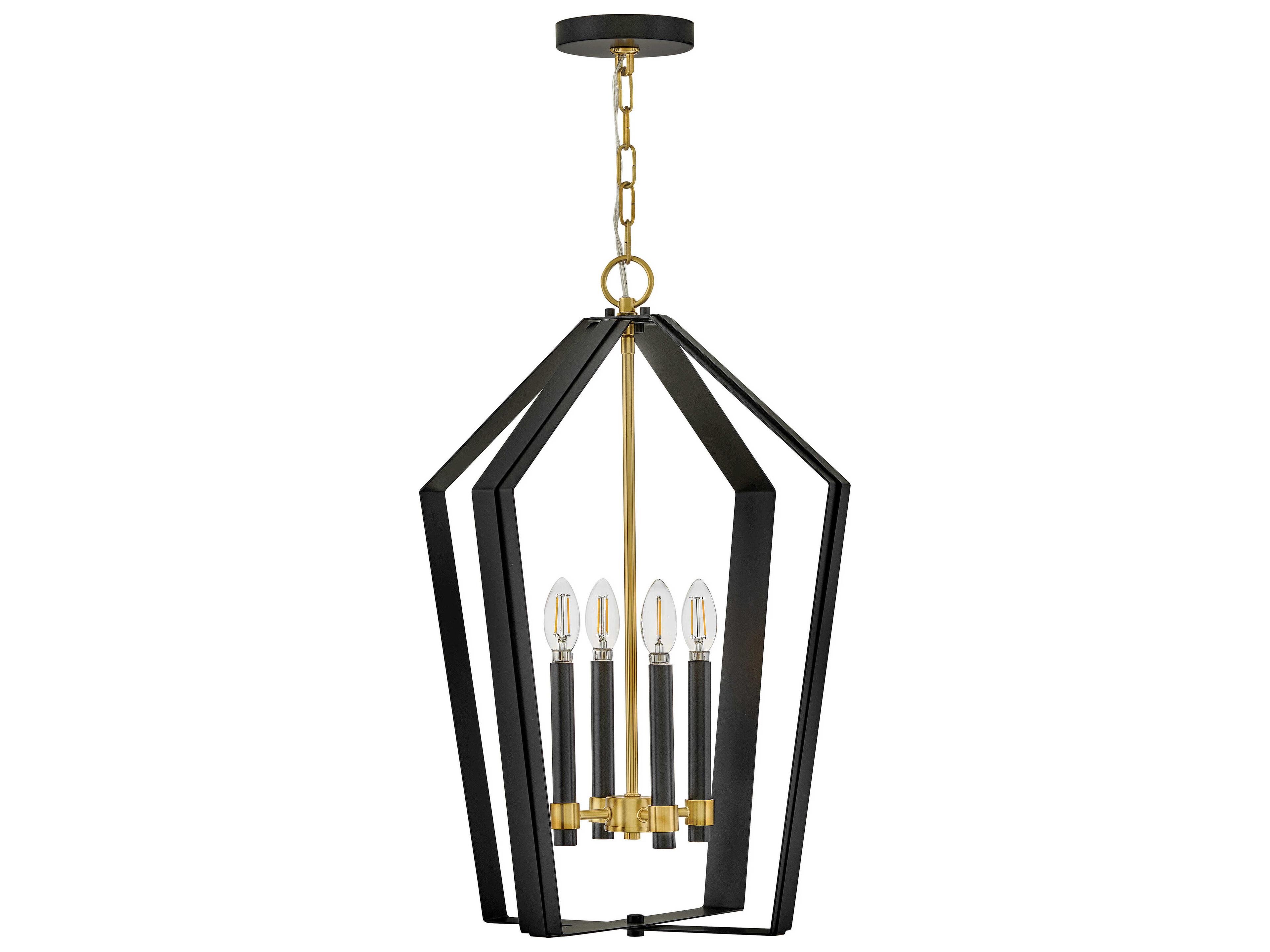 Lark Living Sammi 4-Light Black Lacquered Brass Pendant