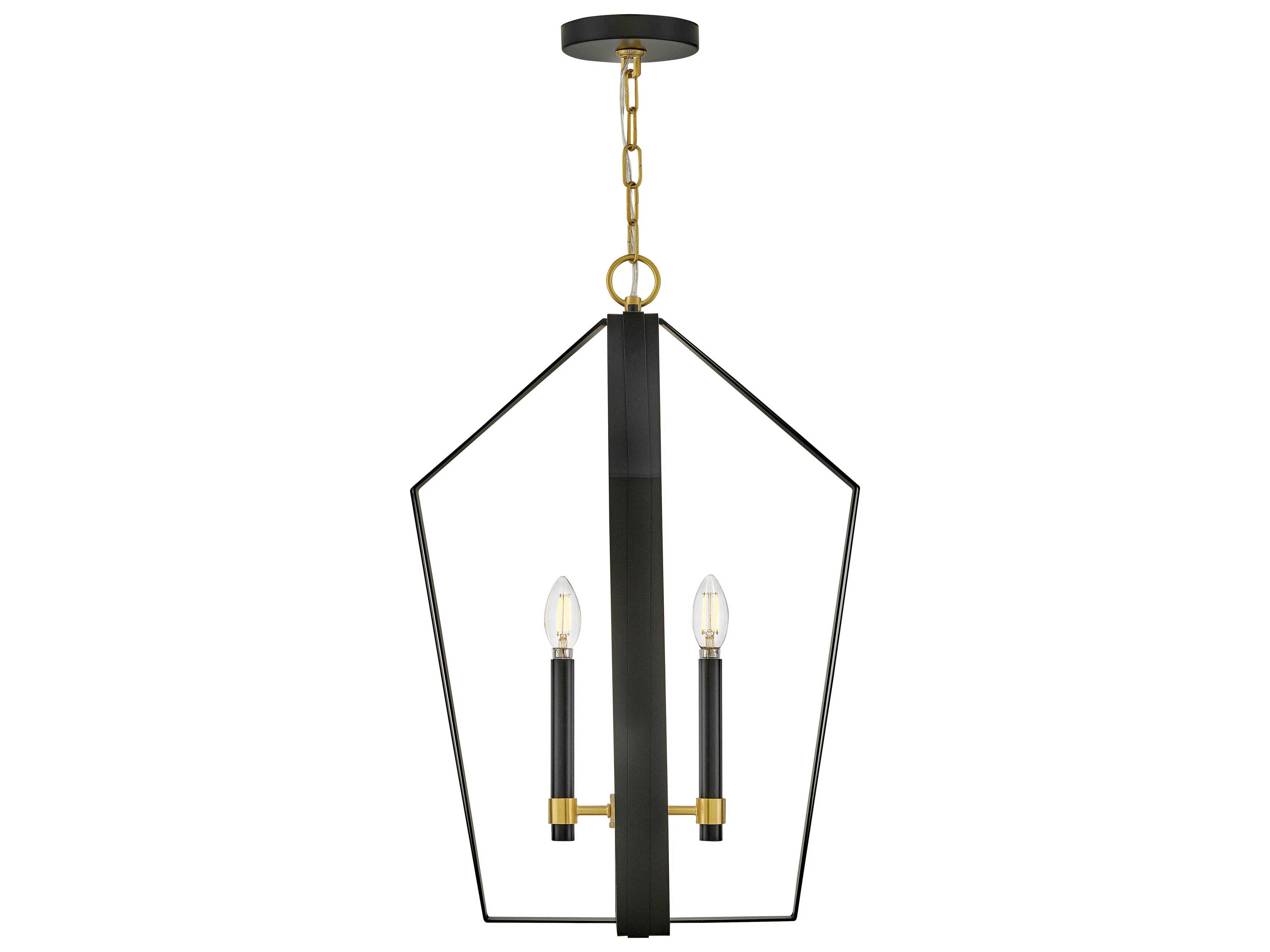 Lark Living Sammi 4-Light Black Lacquered Brass Pendant