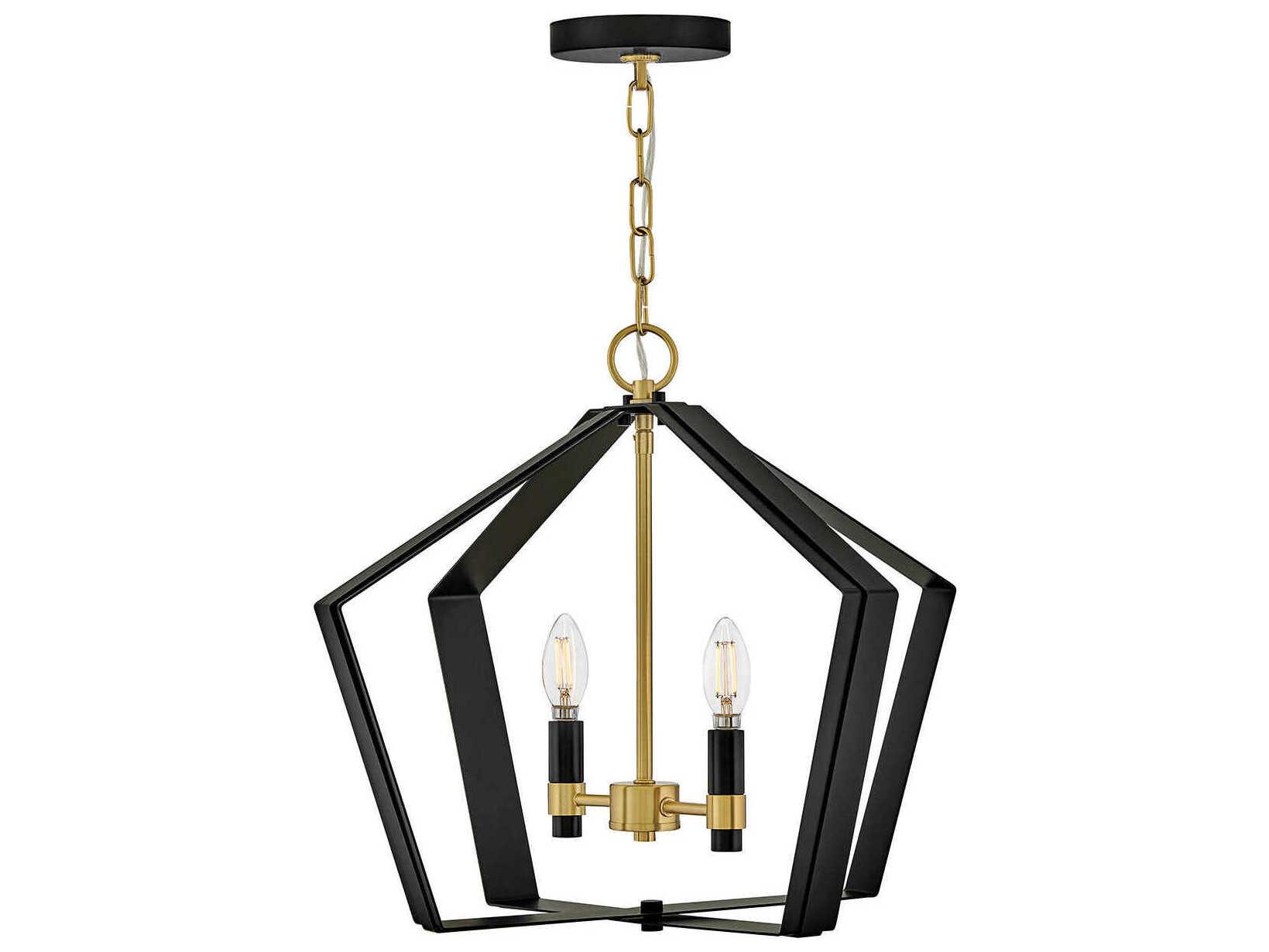 Lark Living Sammi 2-Light Black Lacquered Brass Pendant