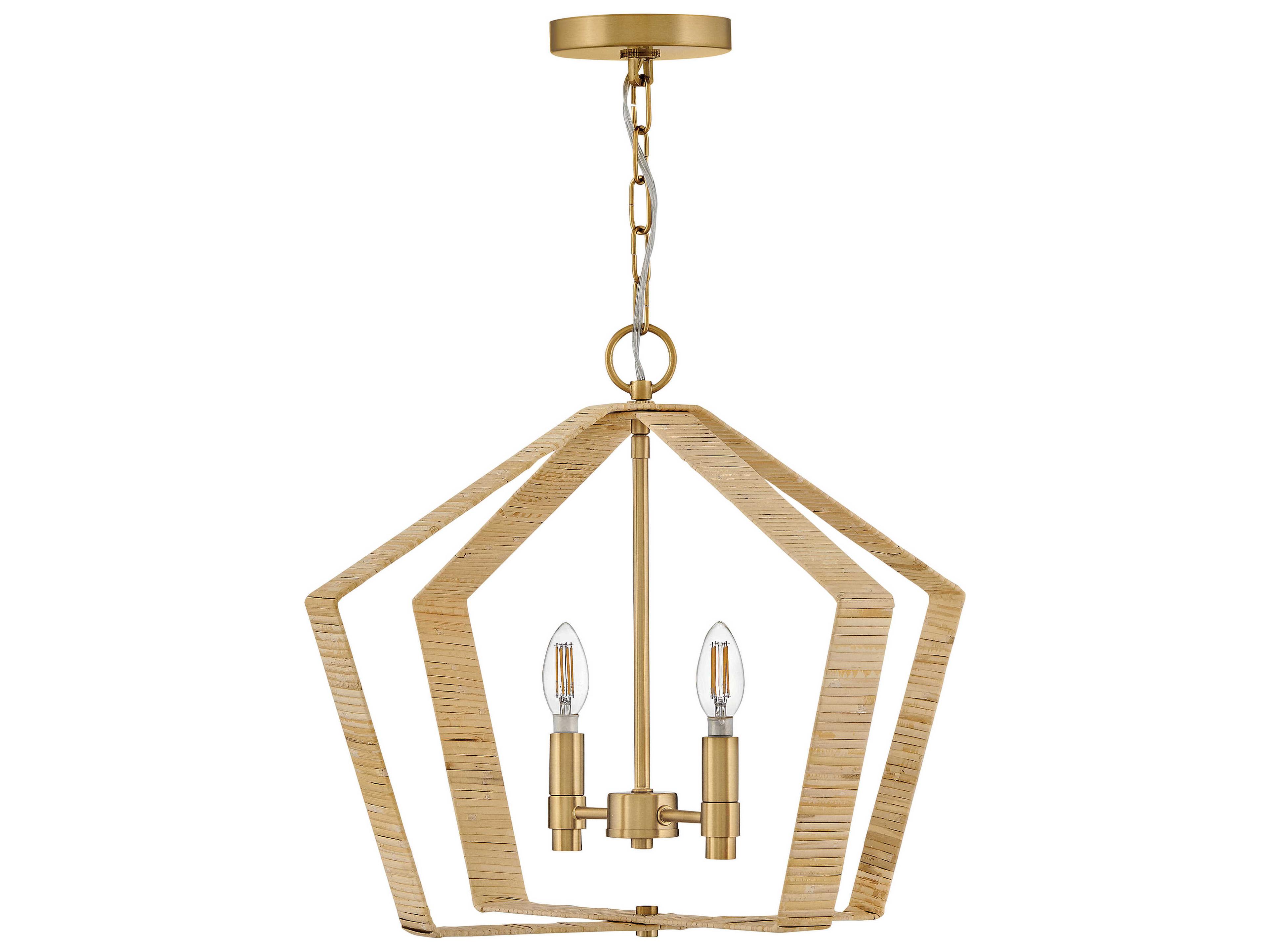 Lark Living Sammi 2-Light Lacquered Brass Pendant