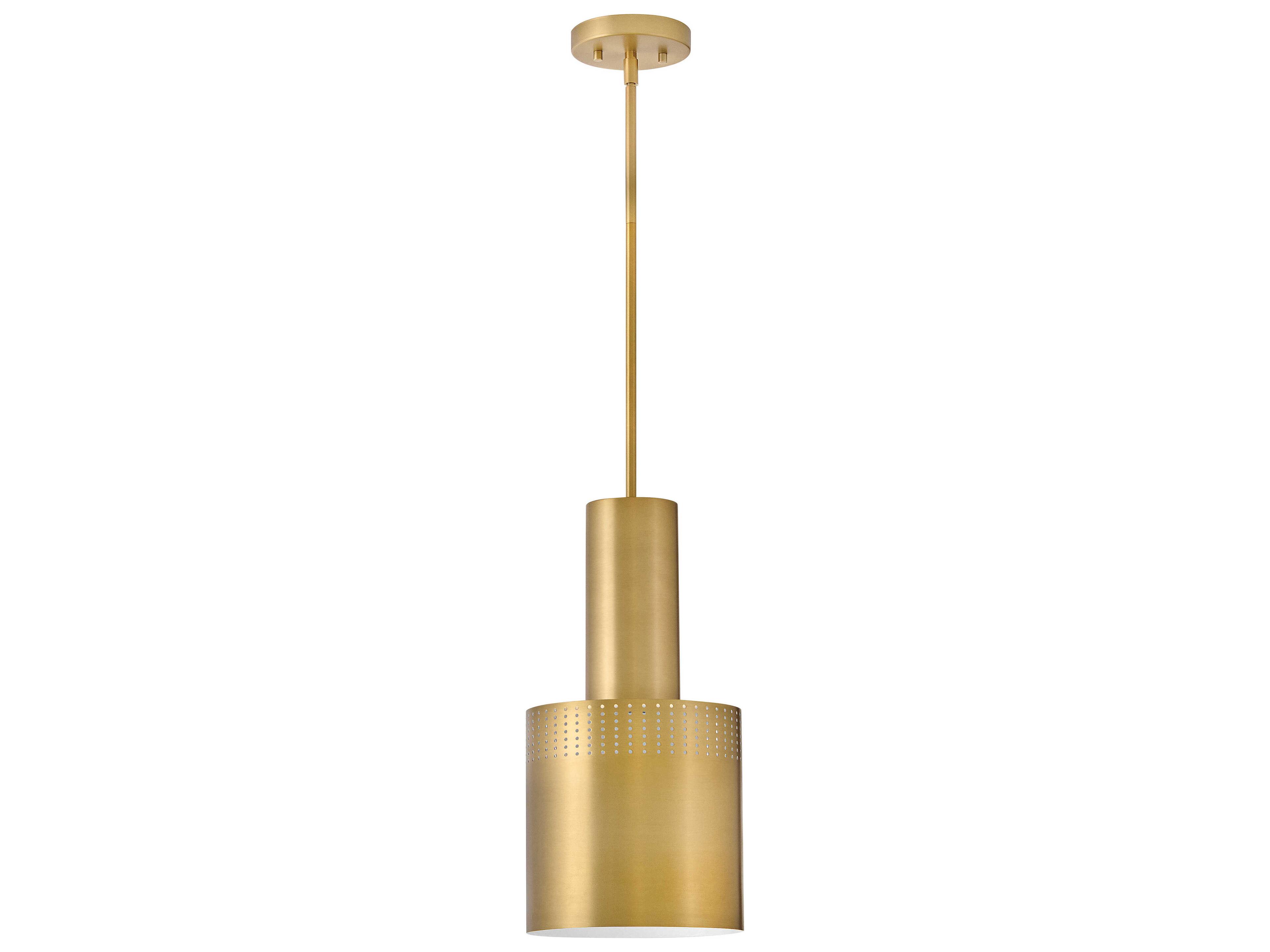 Lark Living Casey 1-Light Lacquered Brass Cylinder Mini Pendant