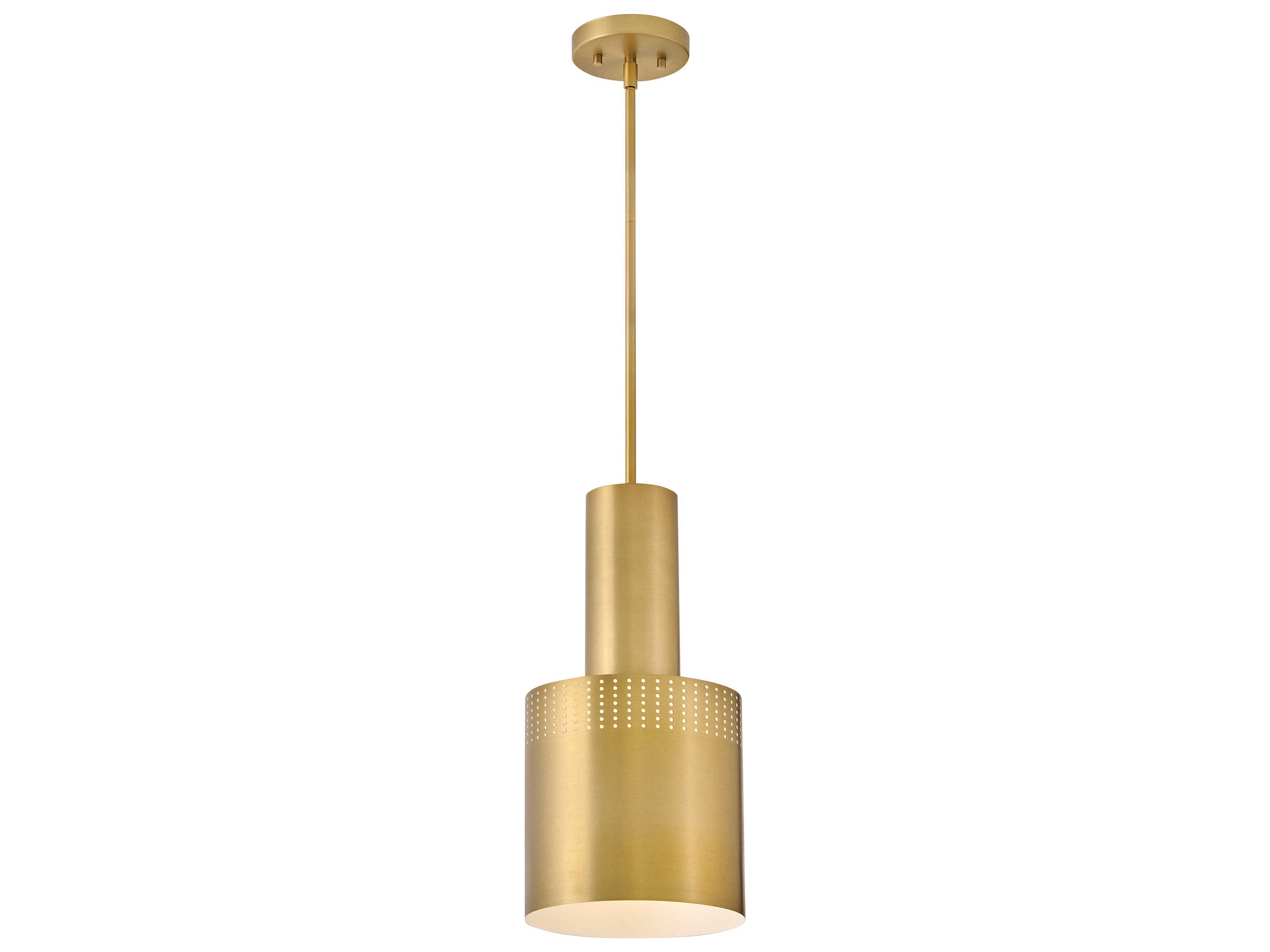 Lark Living Casey 1-Light Lacquered Brass Cylinder Mini Pendant