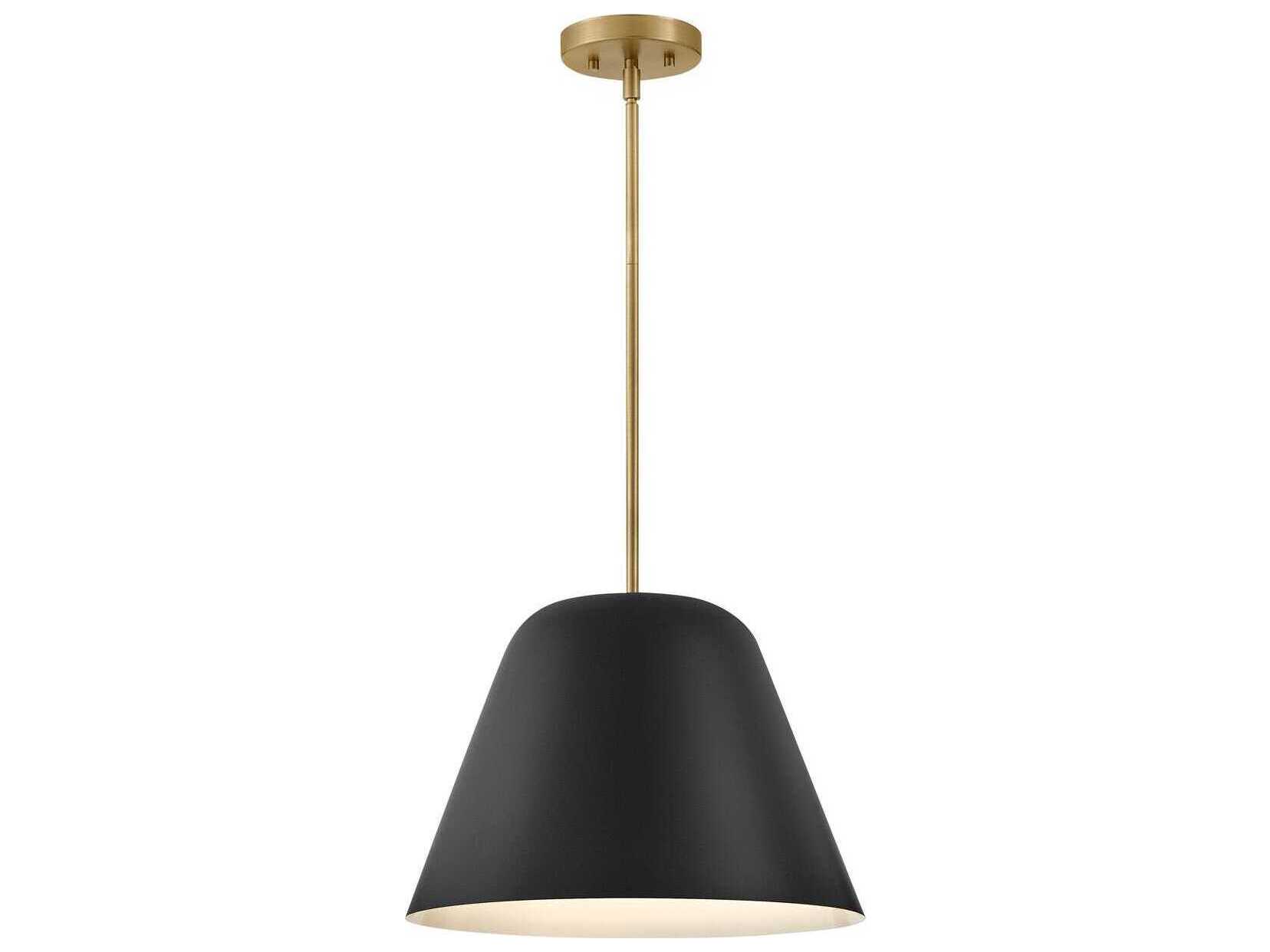 Lark Living Madi 1-Light Lacquered Brass Black Pendant