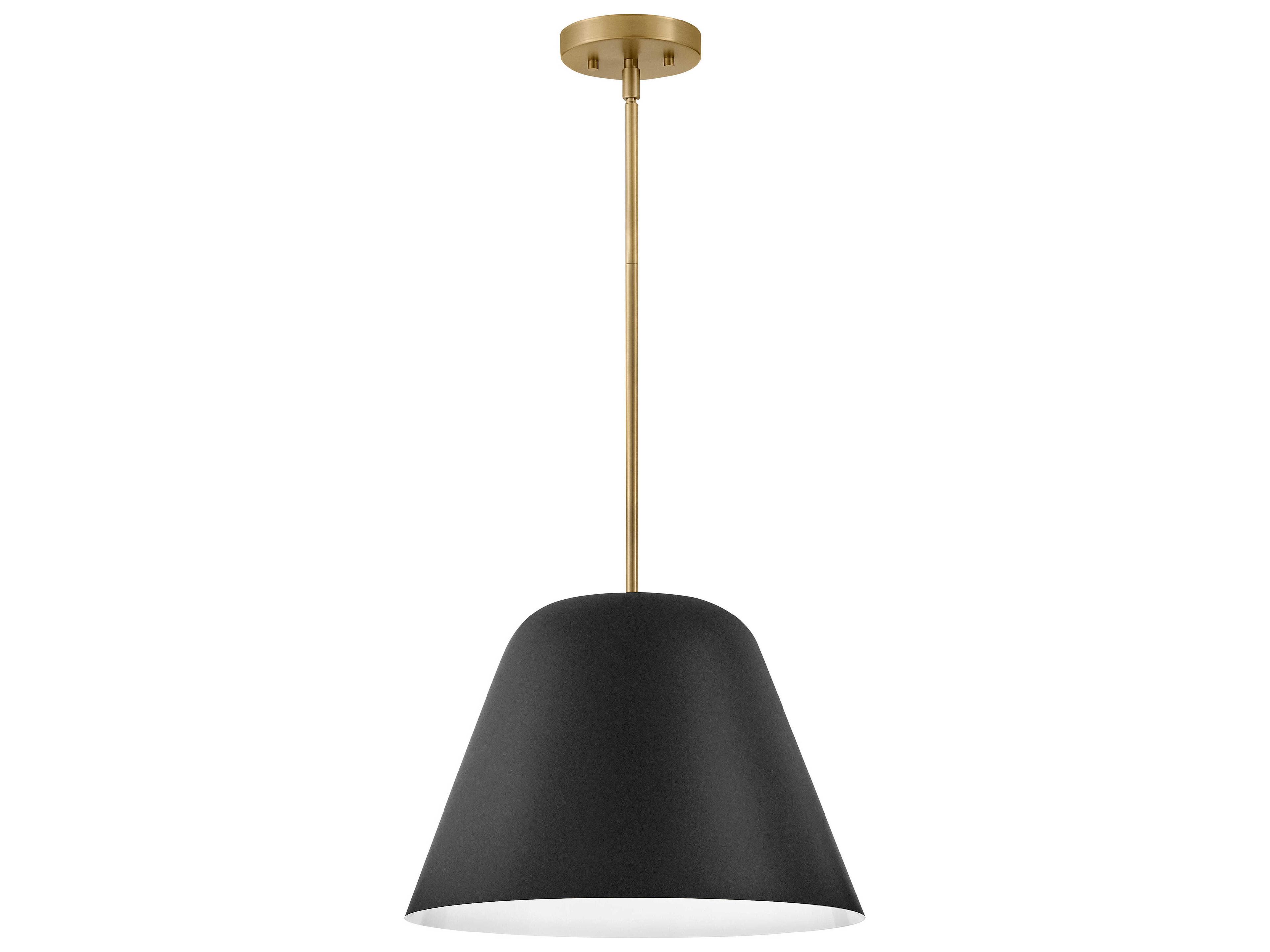 Lark Living Madi 1-Light Lacquered Brass Black Pendant