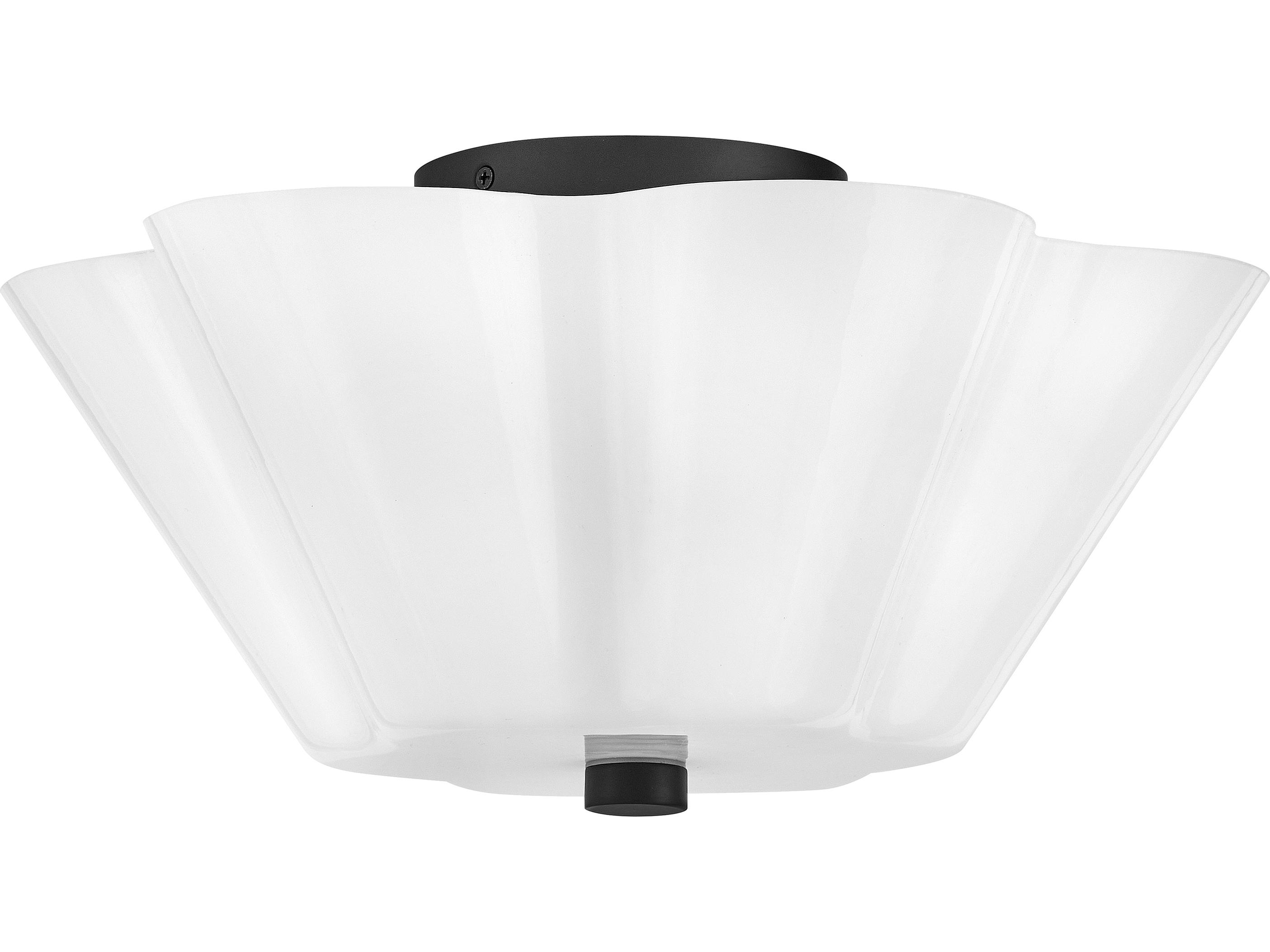 Lark Living Honey 3-Light Black Flush Mount