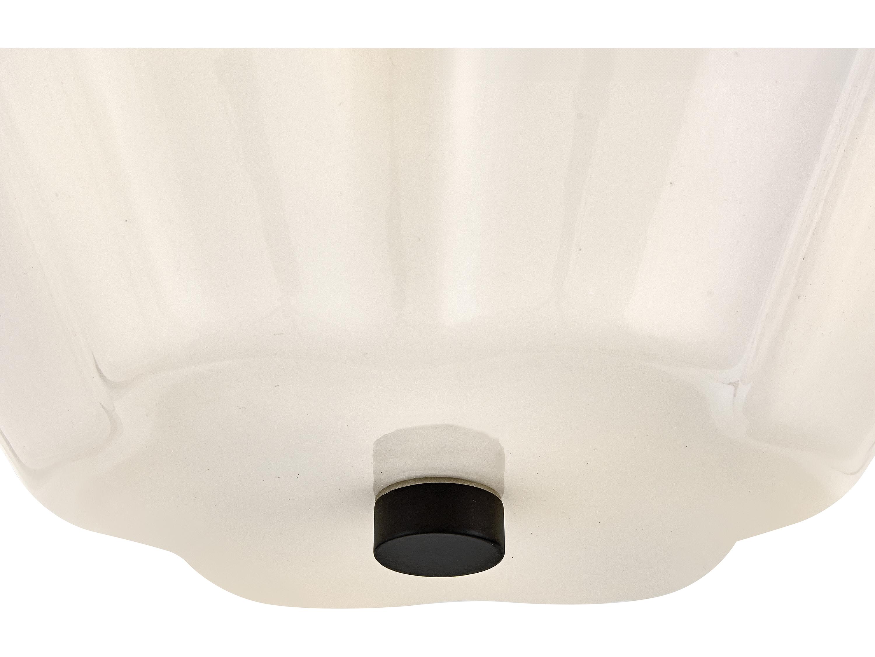 Lark Living Honey 3-Light Black Flush Mount