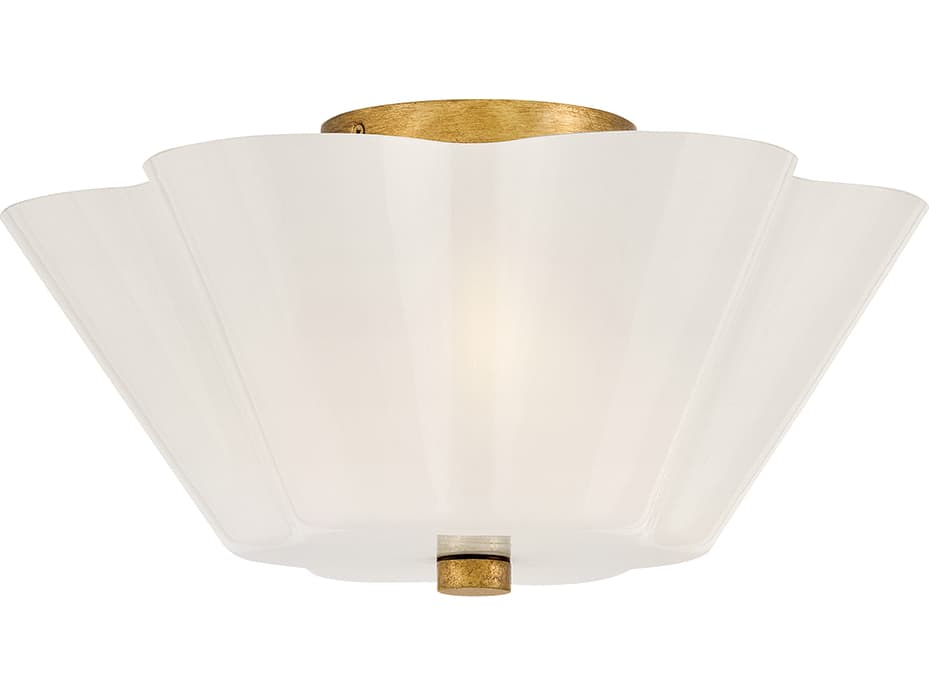Lark Living Honey 3-Light Distressed Brass Flush Mount