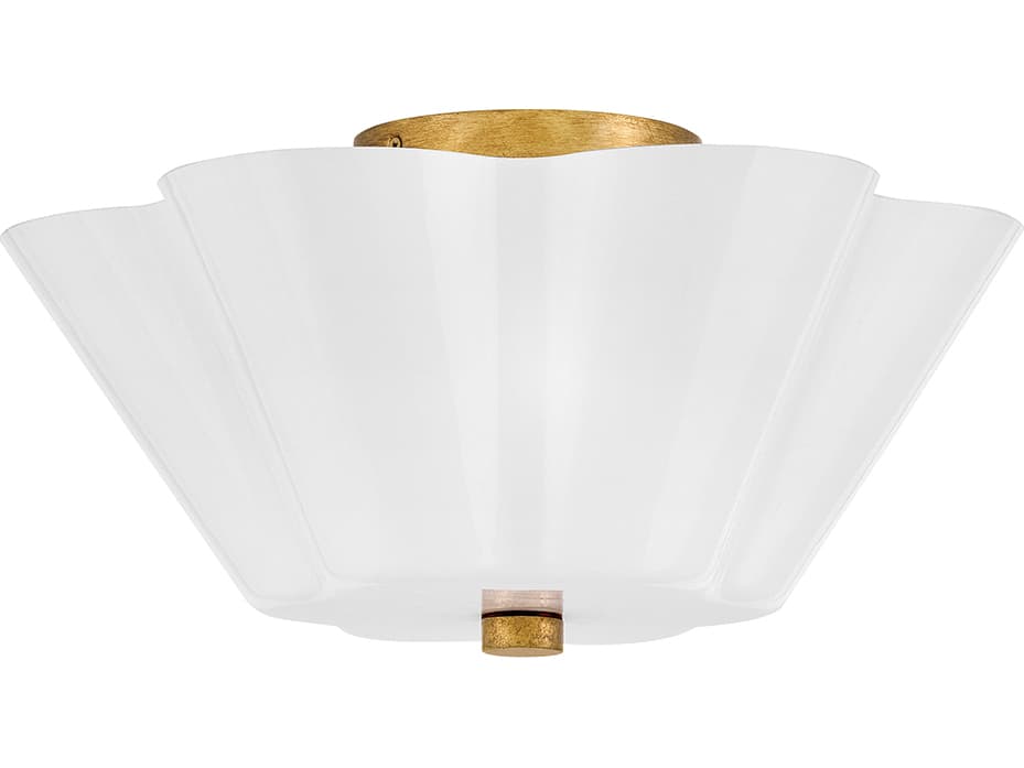 Lark Living Honey 3-Light Distressed Brass Flush Mount