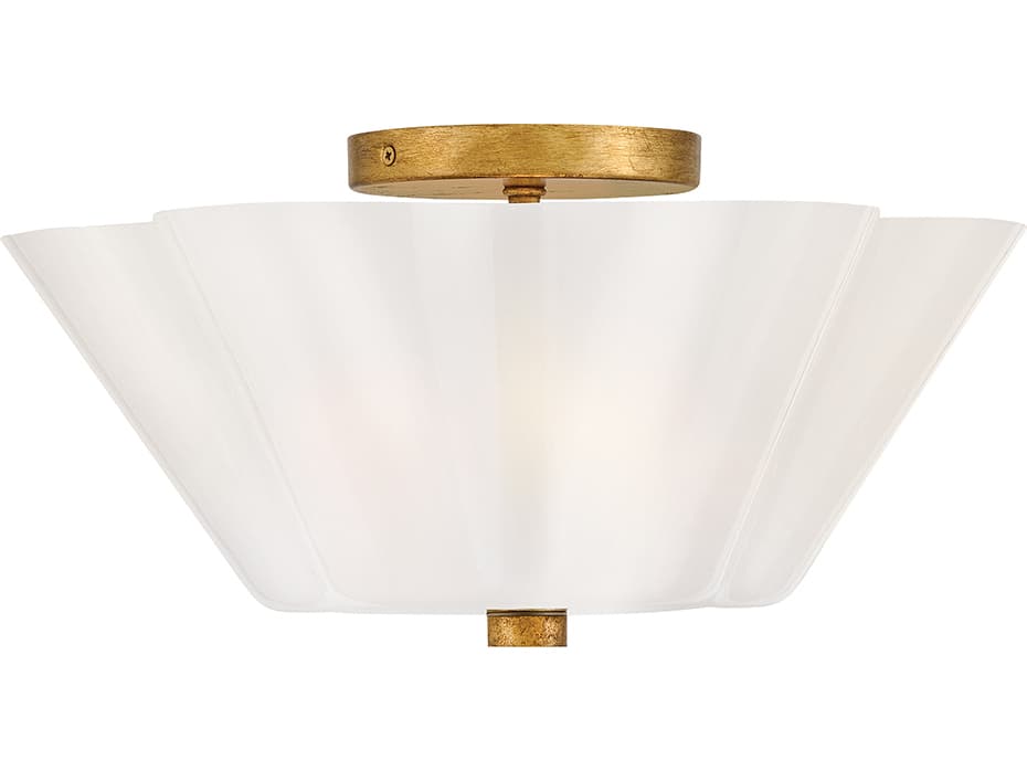 Lark Living Honey 3-Light Distressed Brass Flush Mount