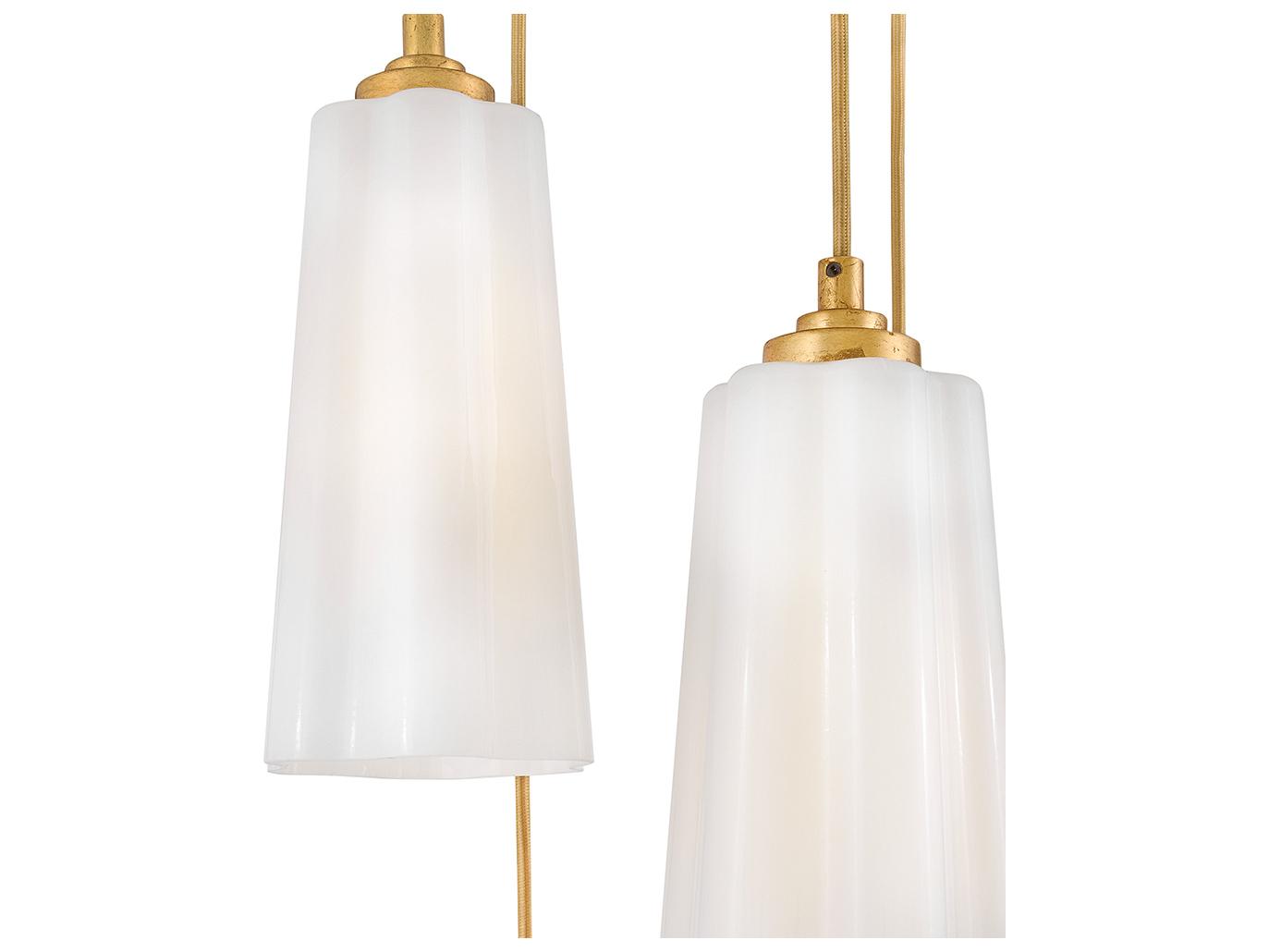 Lark Living Honey 5-Light Distressed Brass Cylinder Pendant