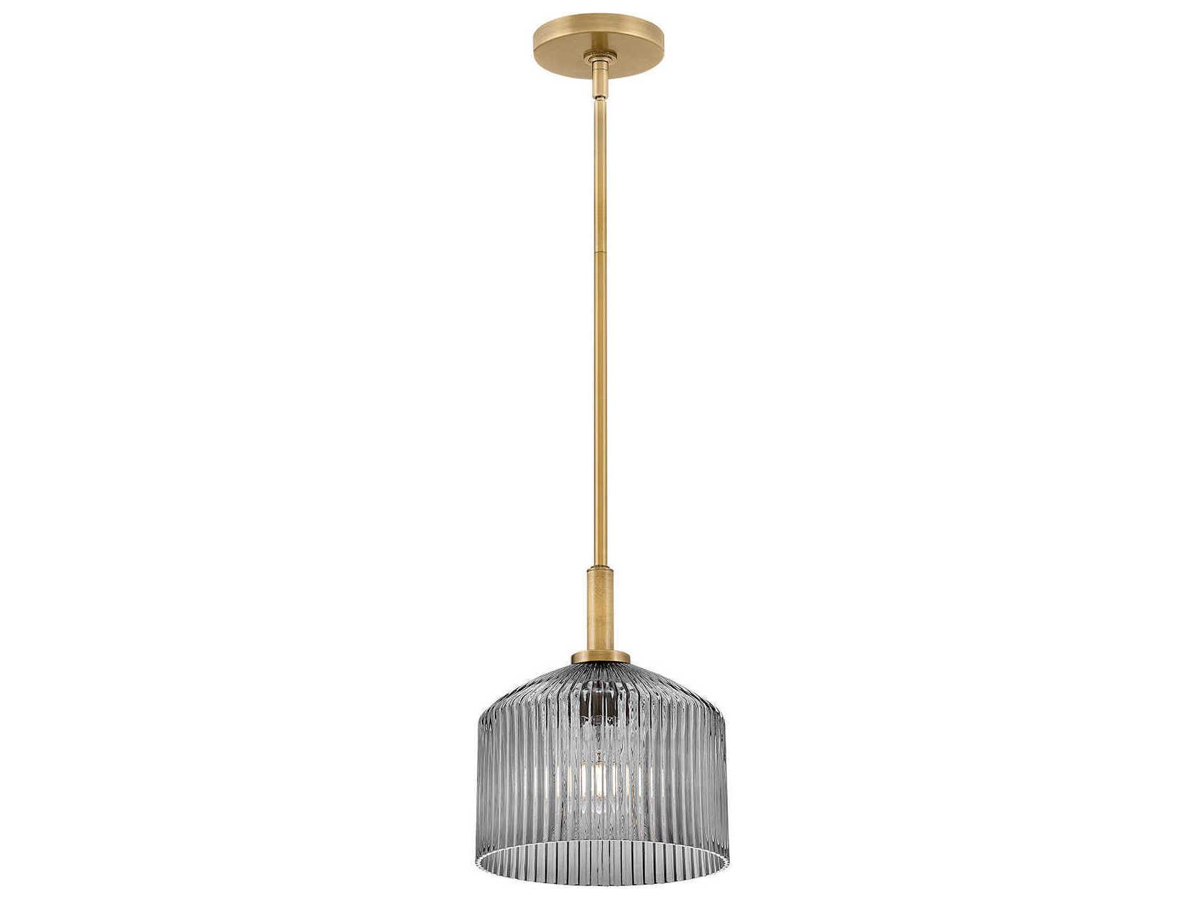Lark Living Lisette 1-Light Lacquered Brass Black Dome Mini Pendant