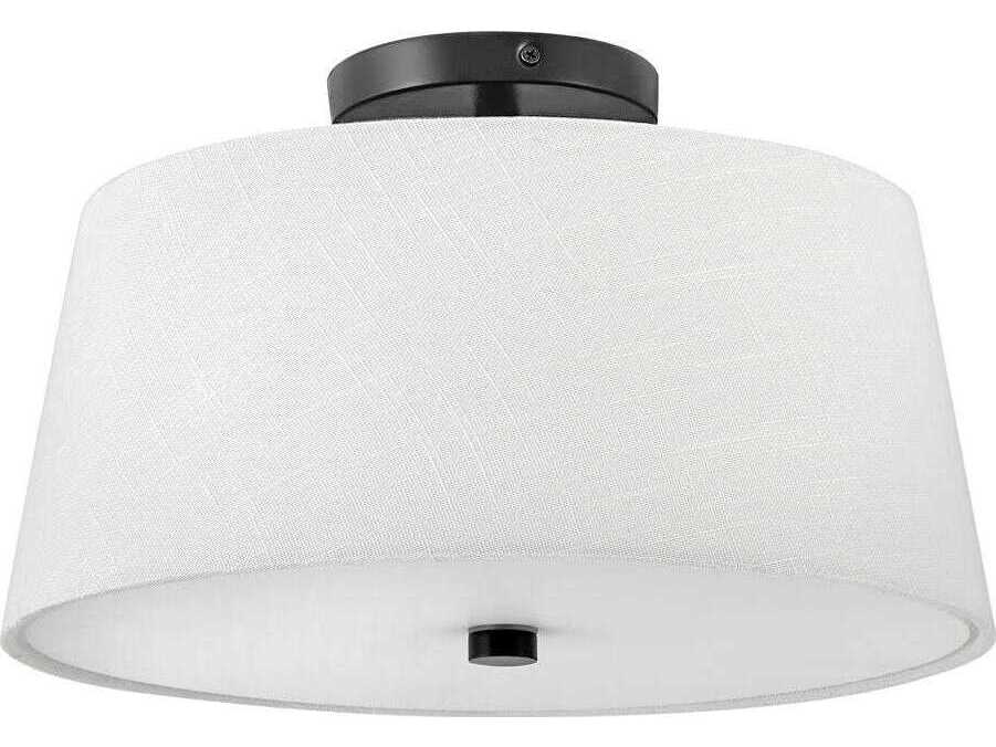 Lark Living Beale 2-Light Black Drum Flush Mount