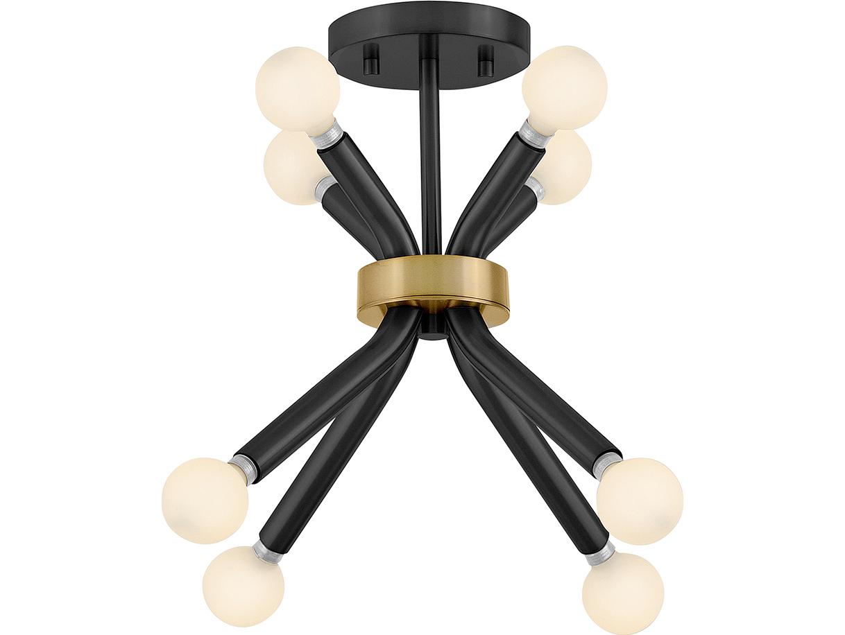 Lark Living Axton 8-Light Black Lacquered Brass Linear Mini Pendant