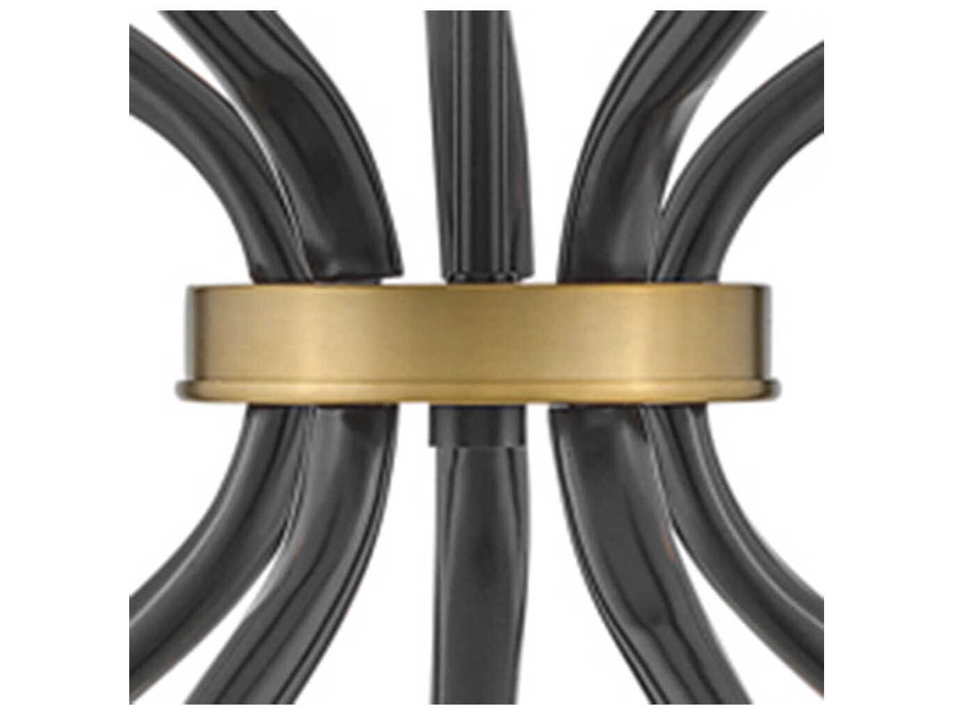 Lark Living Axton 10-Light Black Lacquered Brass Chandelier