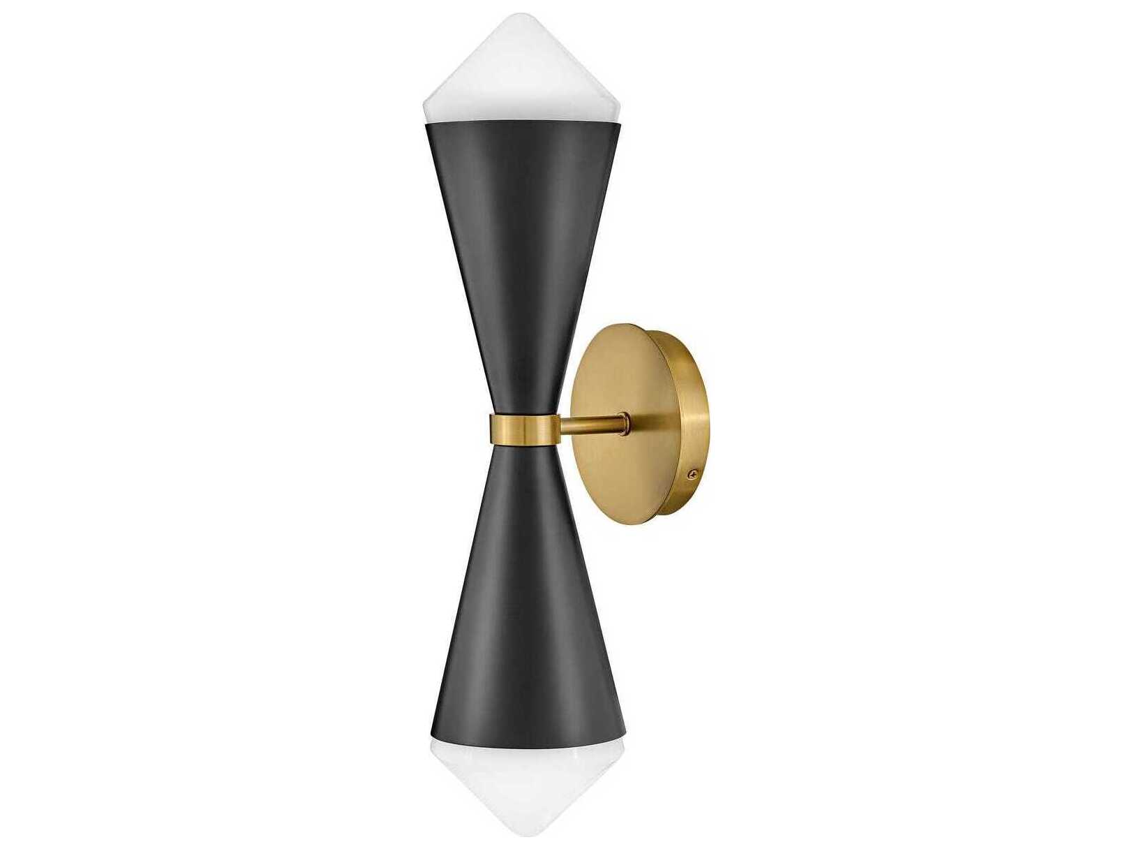 Lark Living Betty 2-Light Black Lacquered Brass Wall Sconce