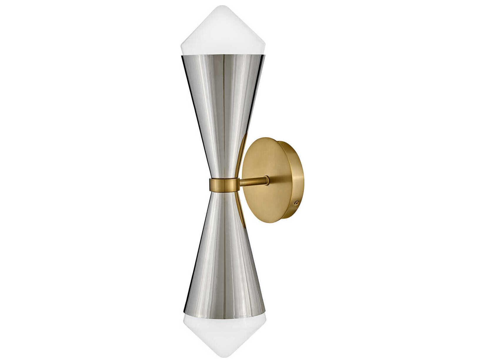 Lark Living Betty 2-Light Polished Nickel Lacquered Brass Wall Sconce