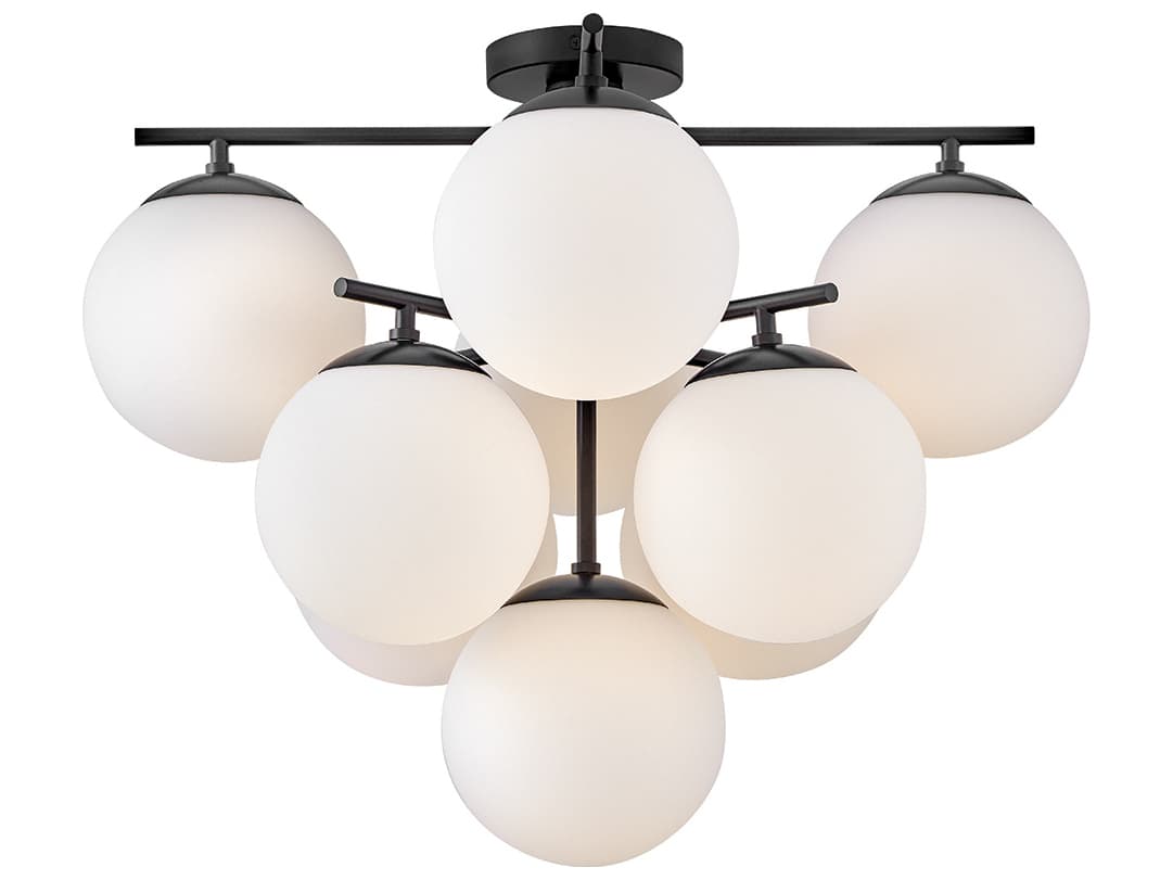 Lark Living Julep 9-Light Black Globe Flush Mount