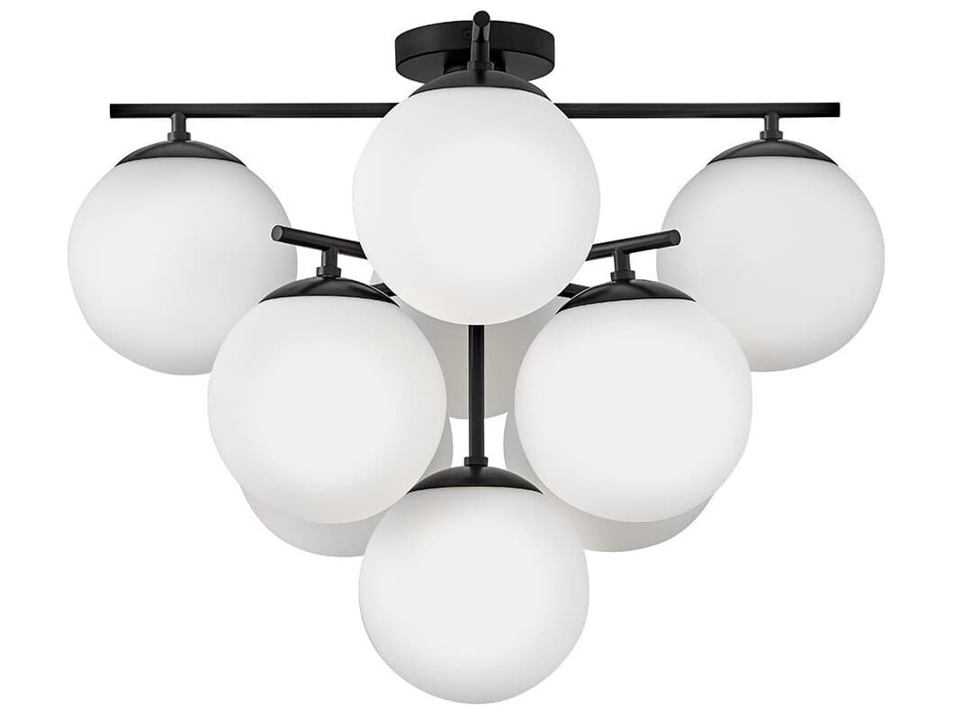Lark Living Julep 9-Light Black Globe Flush Mount
