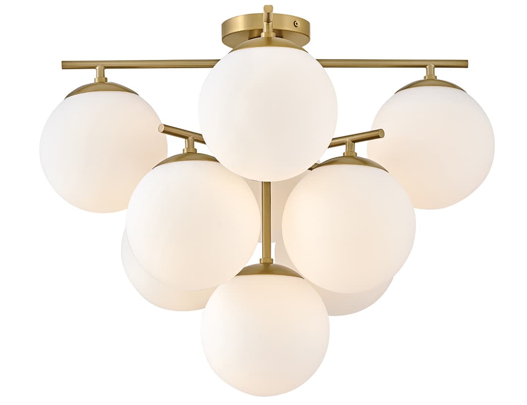 Lark Living Julep 9-Light Lacquered Brass Globe Flush Mount