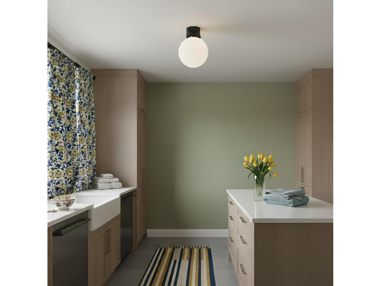 Lark Living Taj 1-Light Black Globe Flush Mount