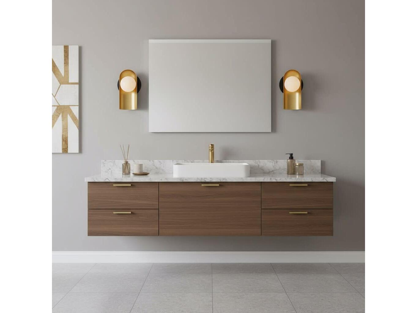 Lark Living Zuri 1-Light Black Lacquered Brass Wall Sconce