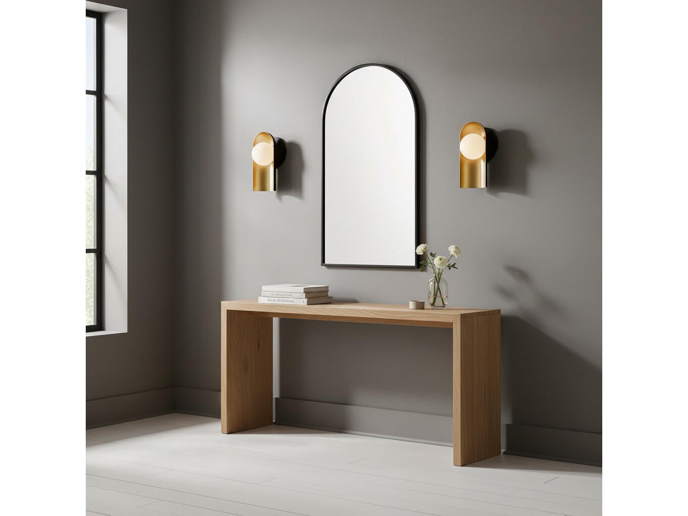 Lark Living Zuri 1-Light Black Lacquered Brass Wall Sconce