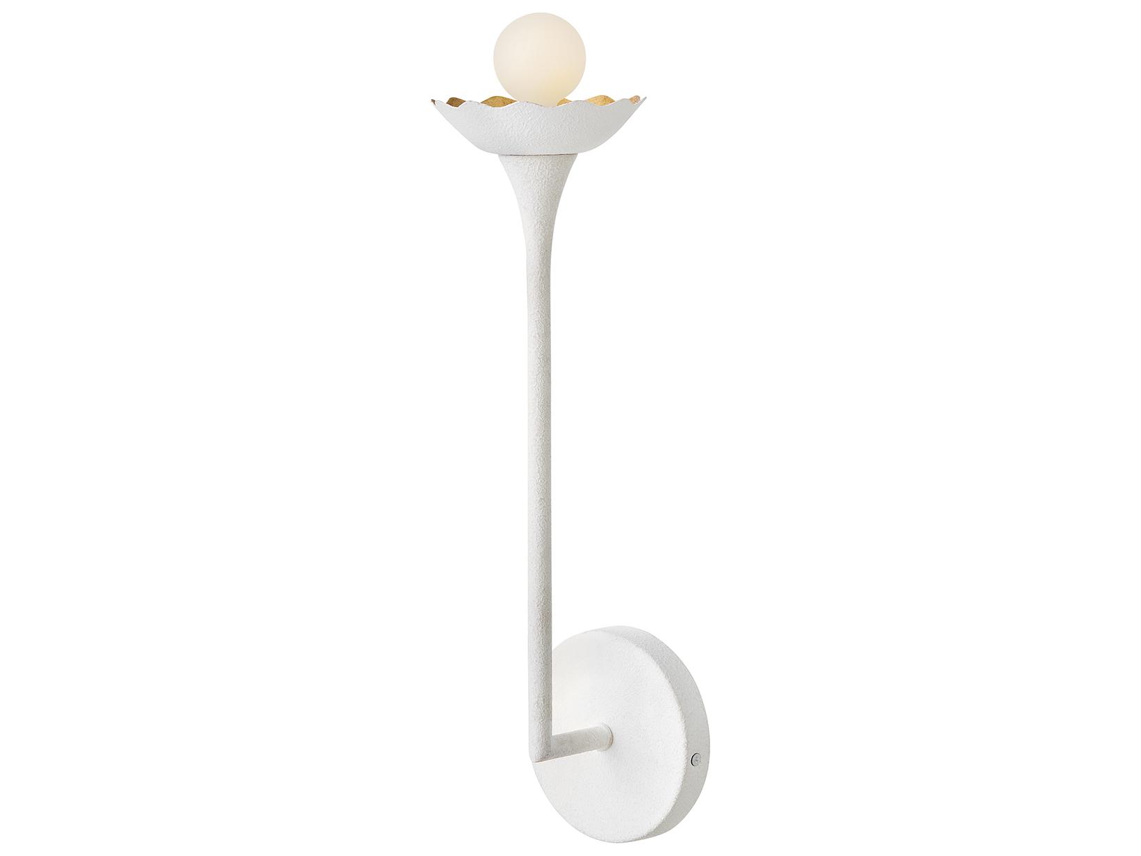 Lark Living Darla 1-Light Textured Plaster White Wall Sconce