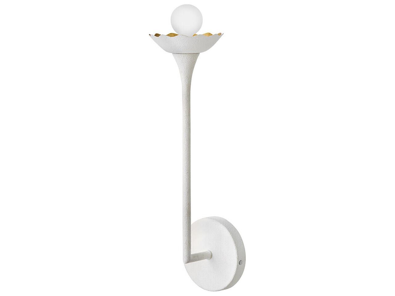 Lark Living Darla 1-Light Textured Plaster White Wall Sconce