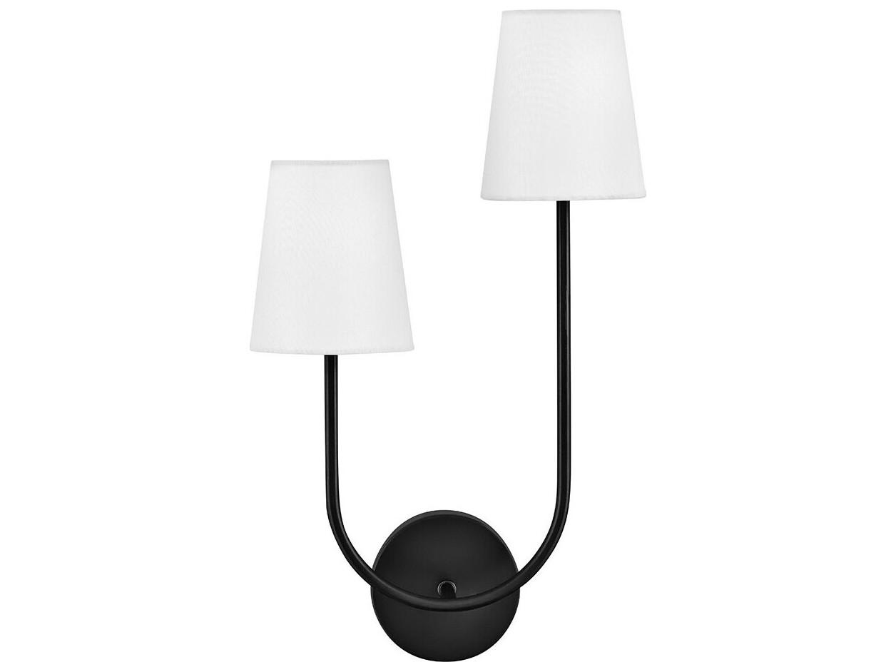 Lark Living Cora 2-Light Black Wall Sconce