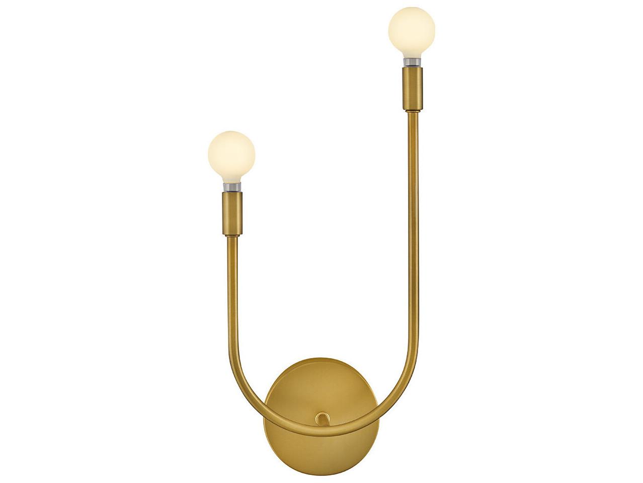 Lark Living Cora 2-Light Lacquered Brass Wall Sconce