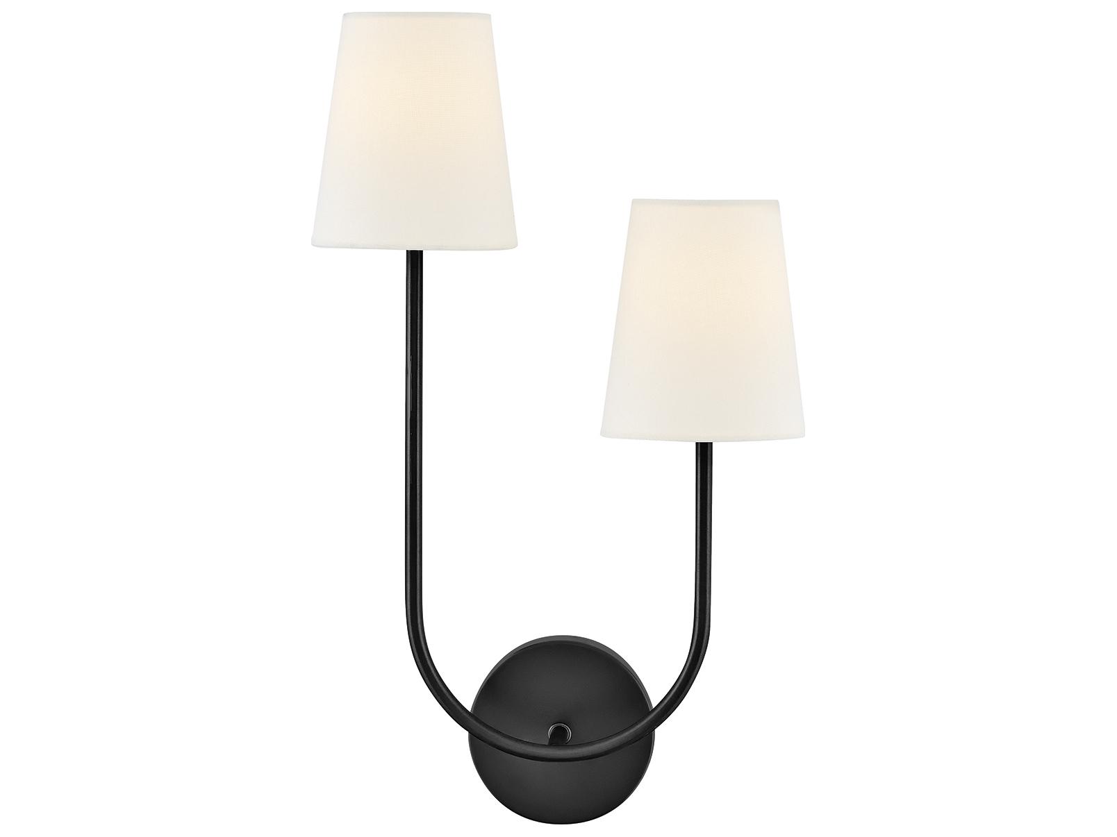 Lark Living Cora 2-Light Black Wall Sconce