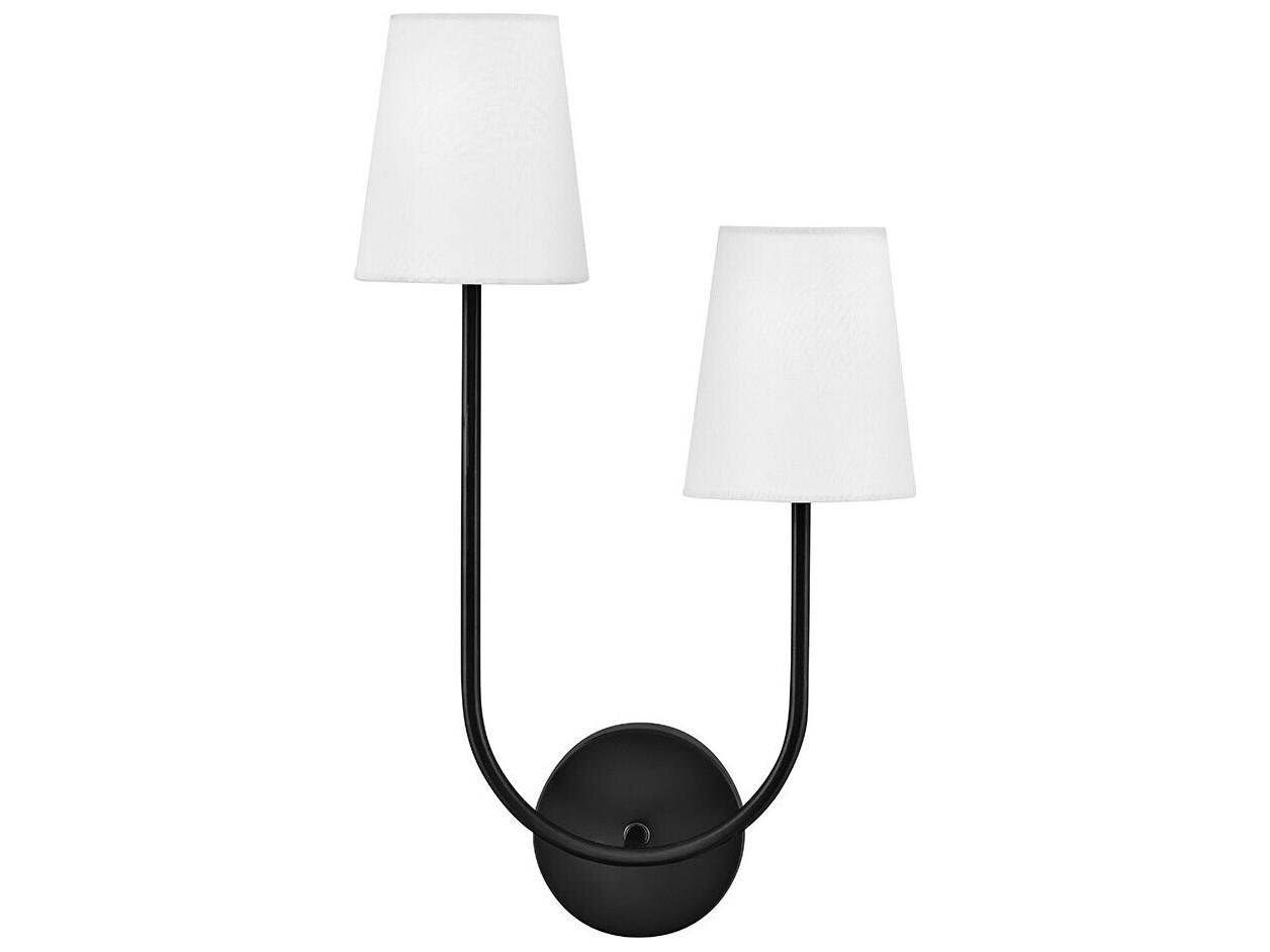 Lark Living Cora 2-Light Black Wall Sconce