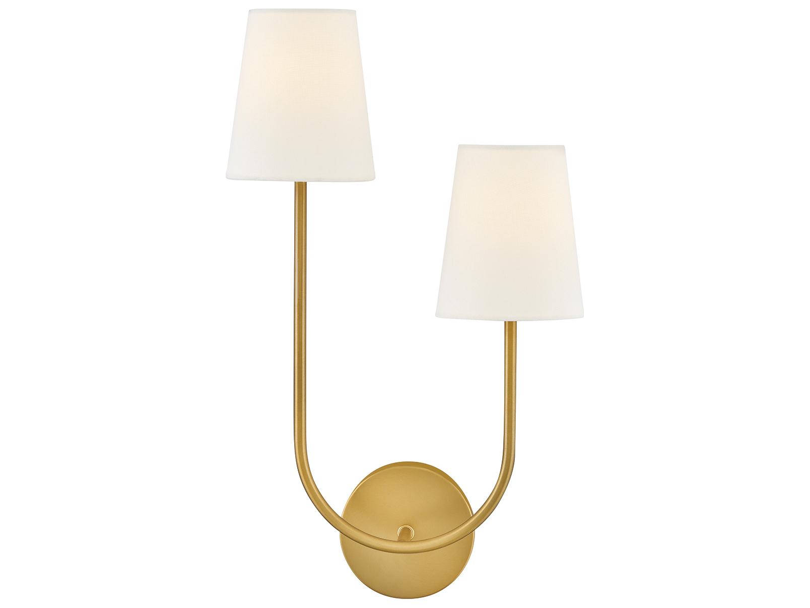 Lark Living Cora 2-Light Lacquered Brass Wall Sconce
